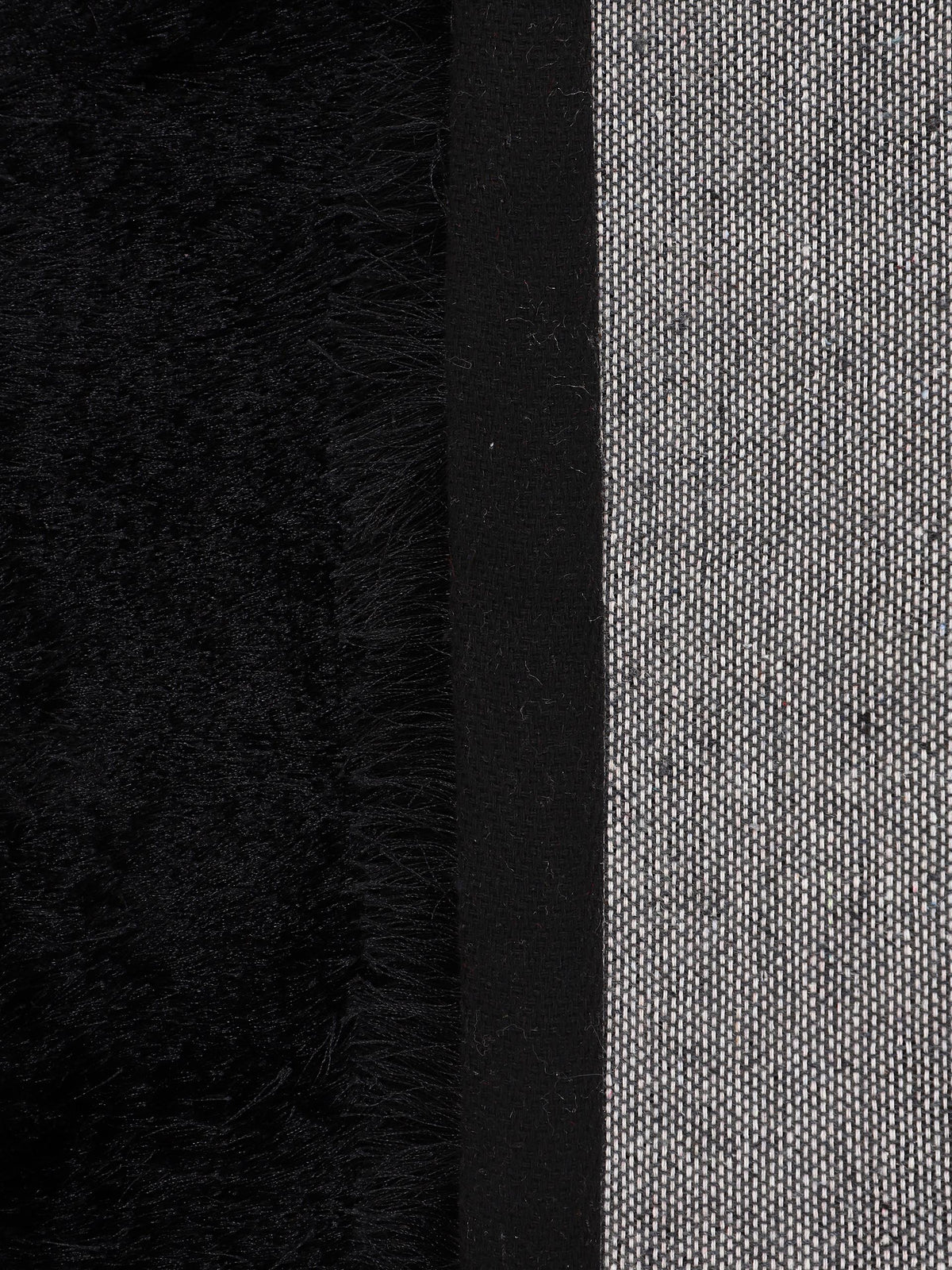 Hochflorteppich Breeze Rund Schwarz