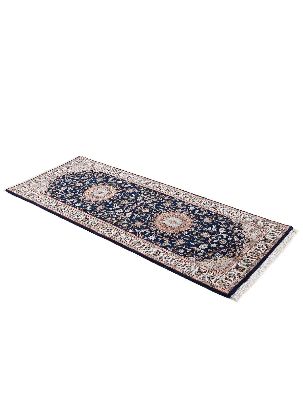Nain Teppich Läufer Blau