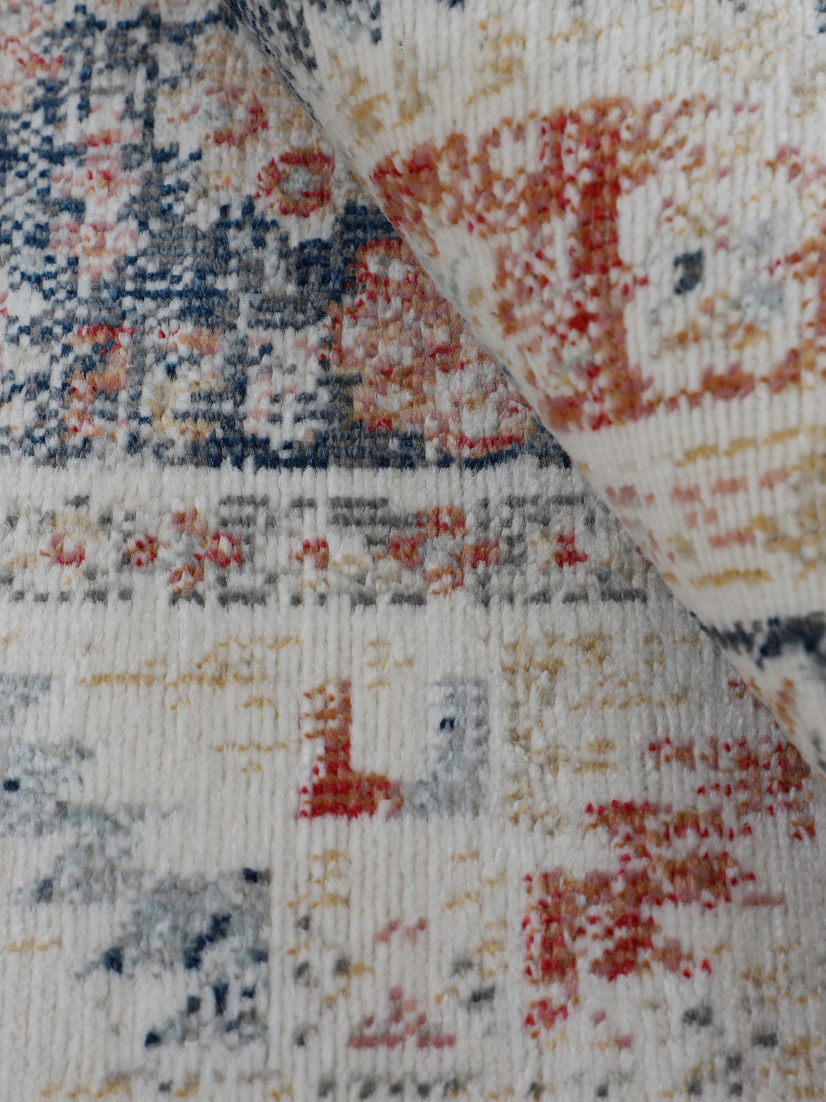 Flachgewebeteppich Rina Blau