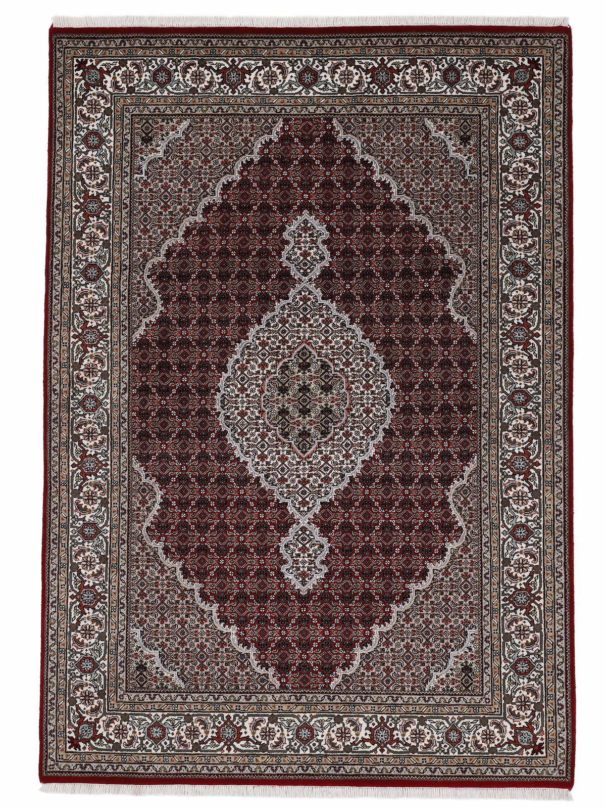 Tabriz Mahi Teppich Rot