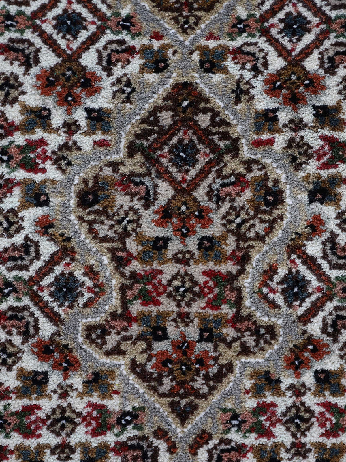 Tabriz Mahi Läufer Teppich Creme