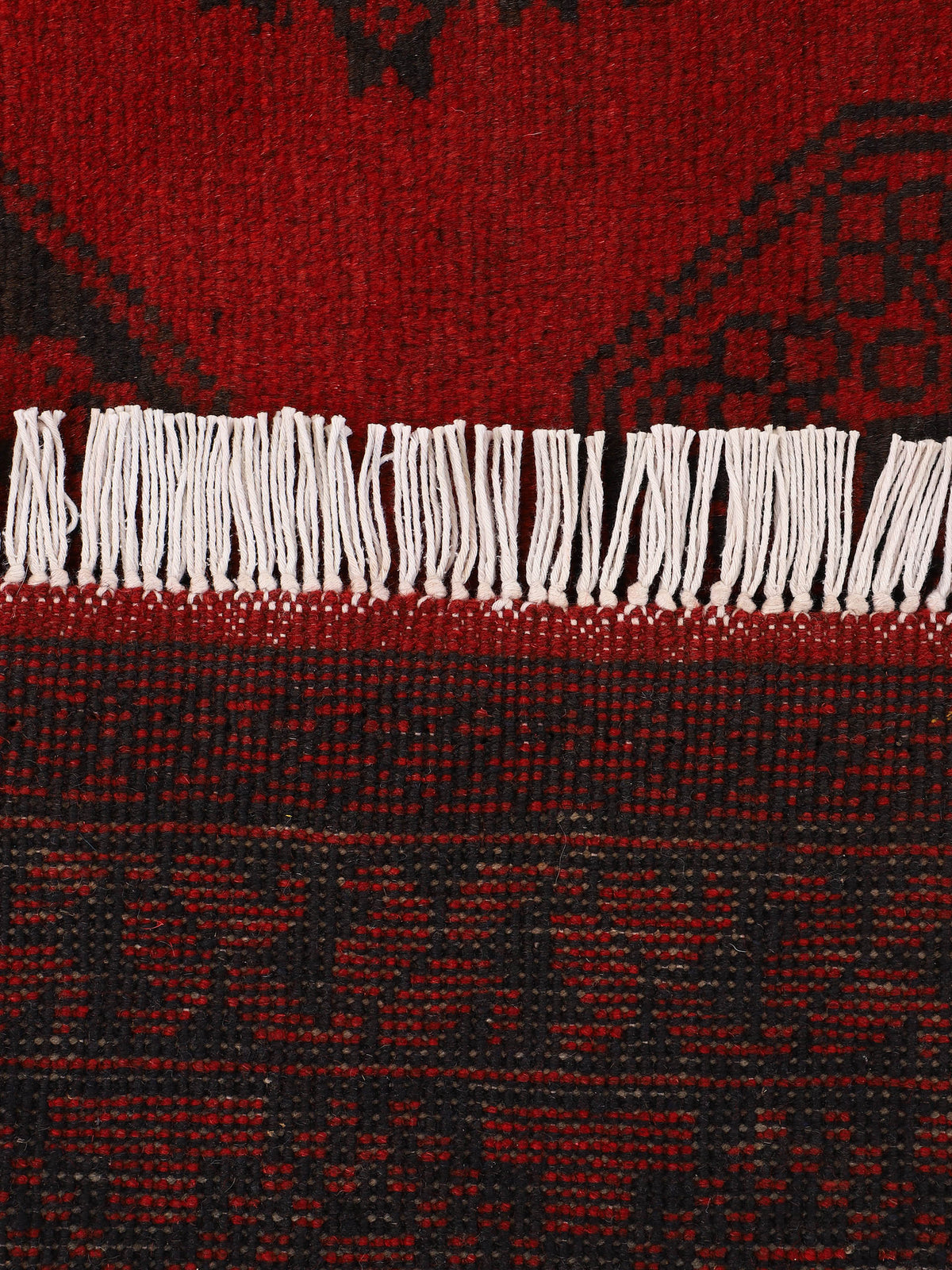 Afghan Akhche Läufer Teppich Rot
