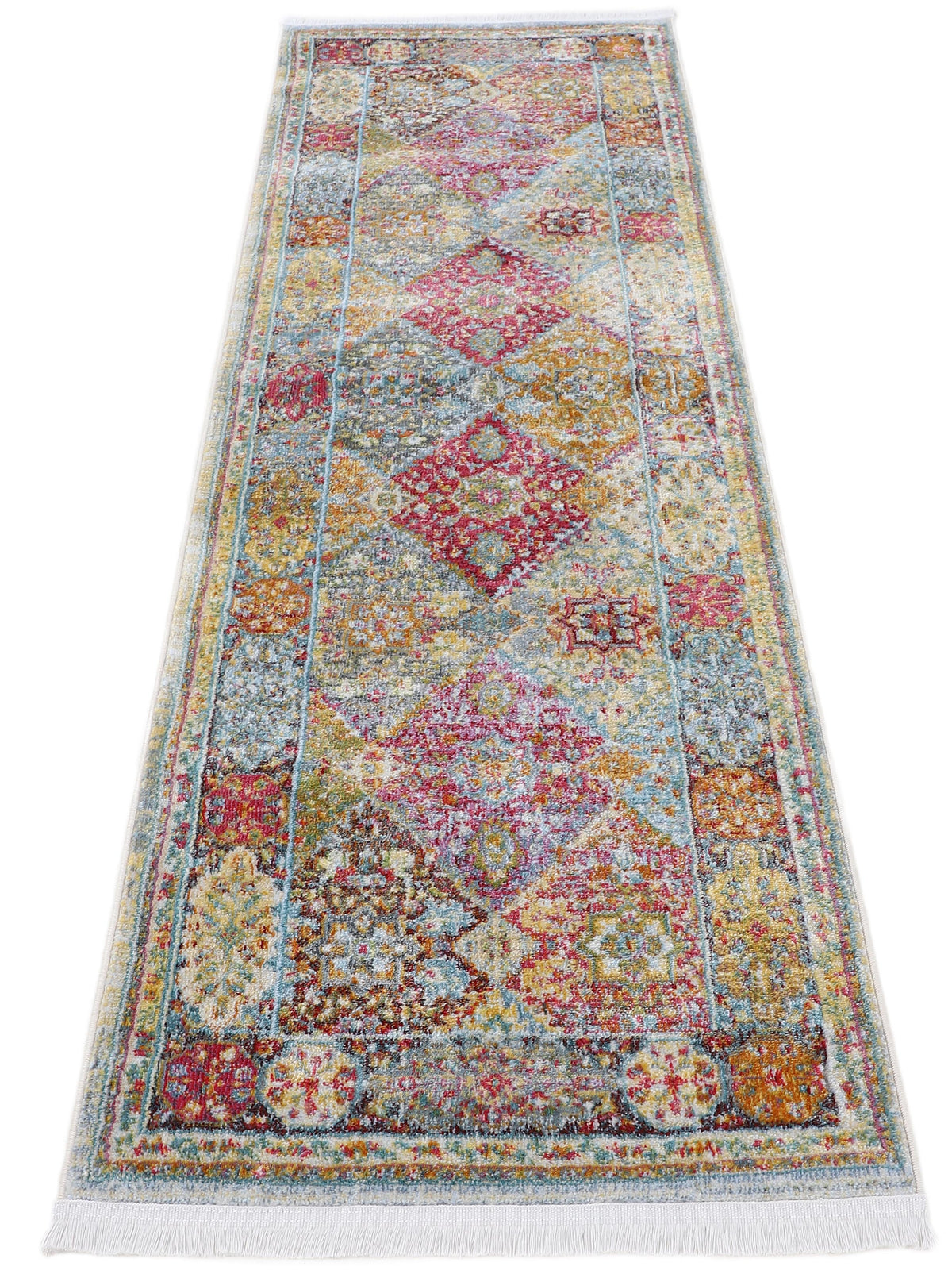 Vintage Teppich Harleen Läufer Multicolor