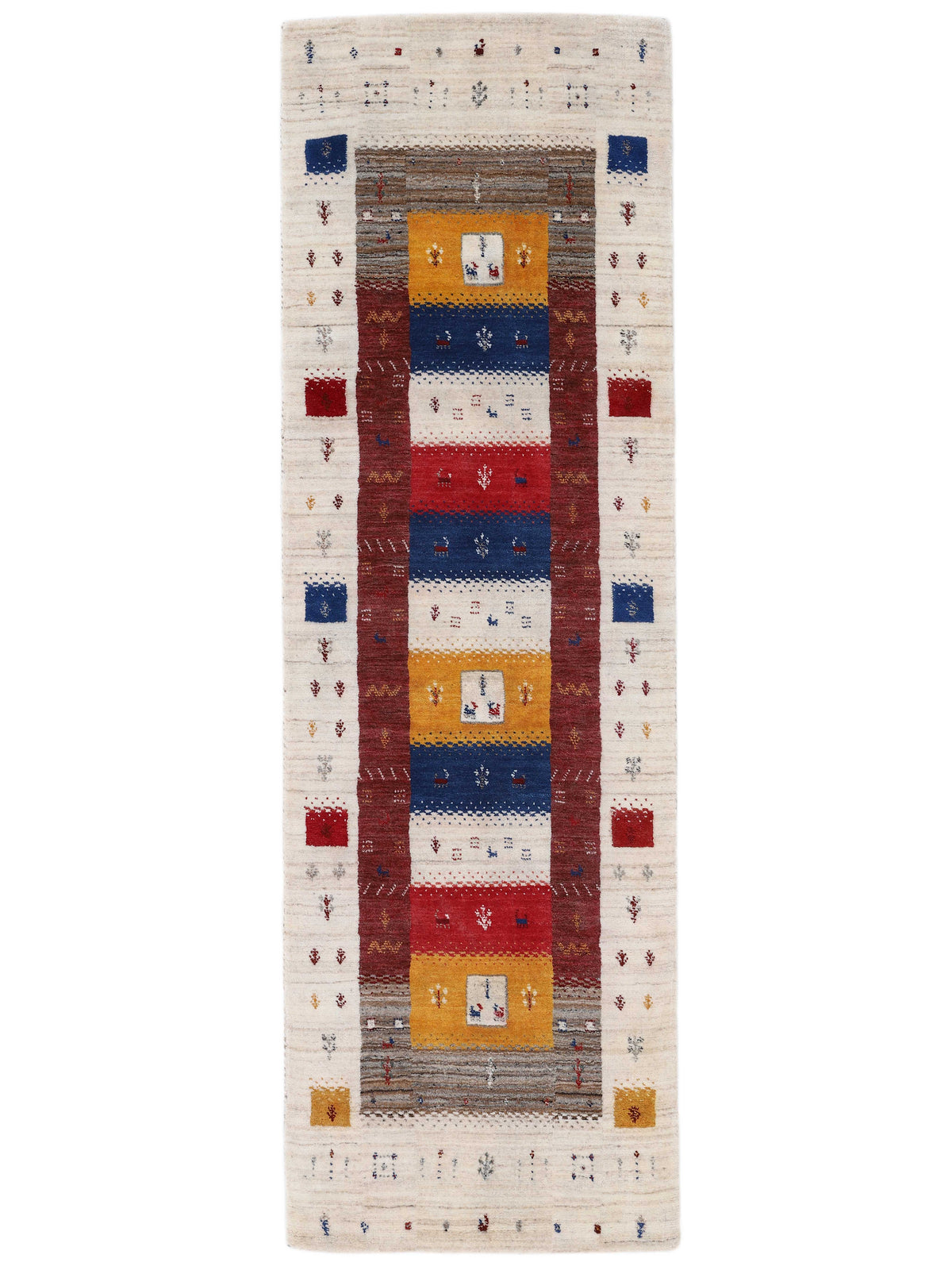 Wollteppich Gabbeh Soni Läufer Multicolor