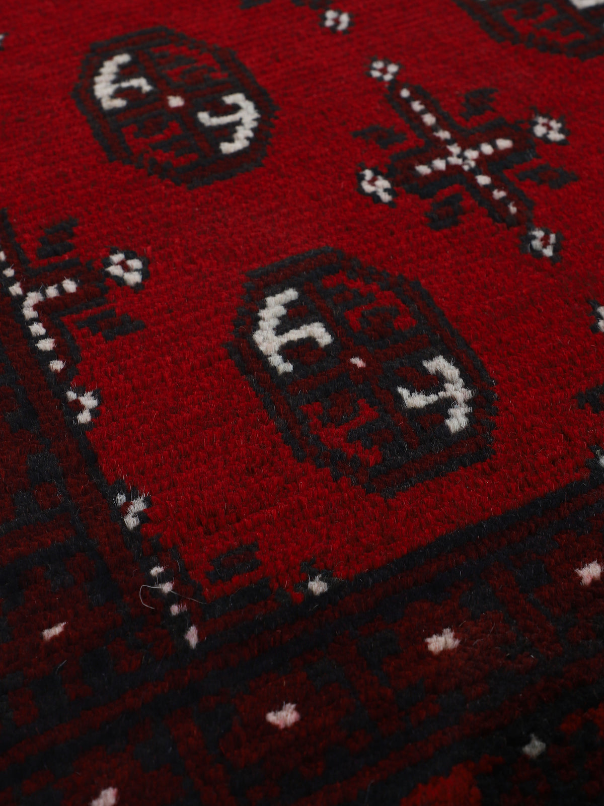 Afghan Akhche Läufer Teppich Rot