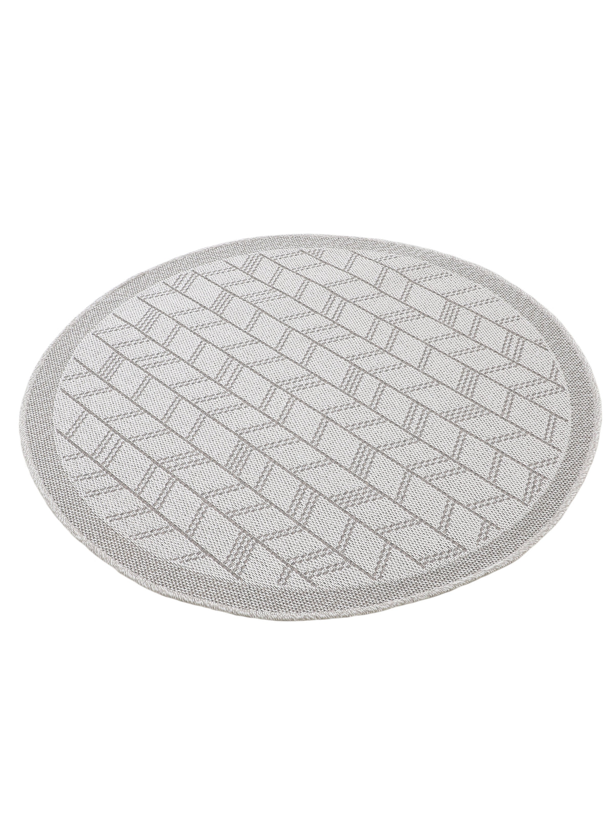 In- & Outdoor Teppich Boho Rund Beige