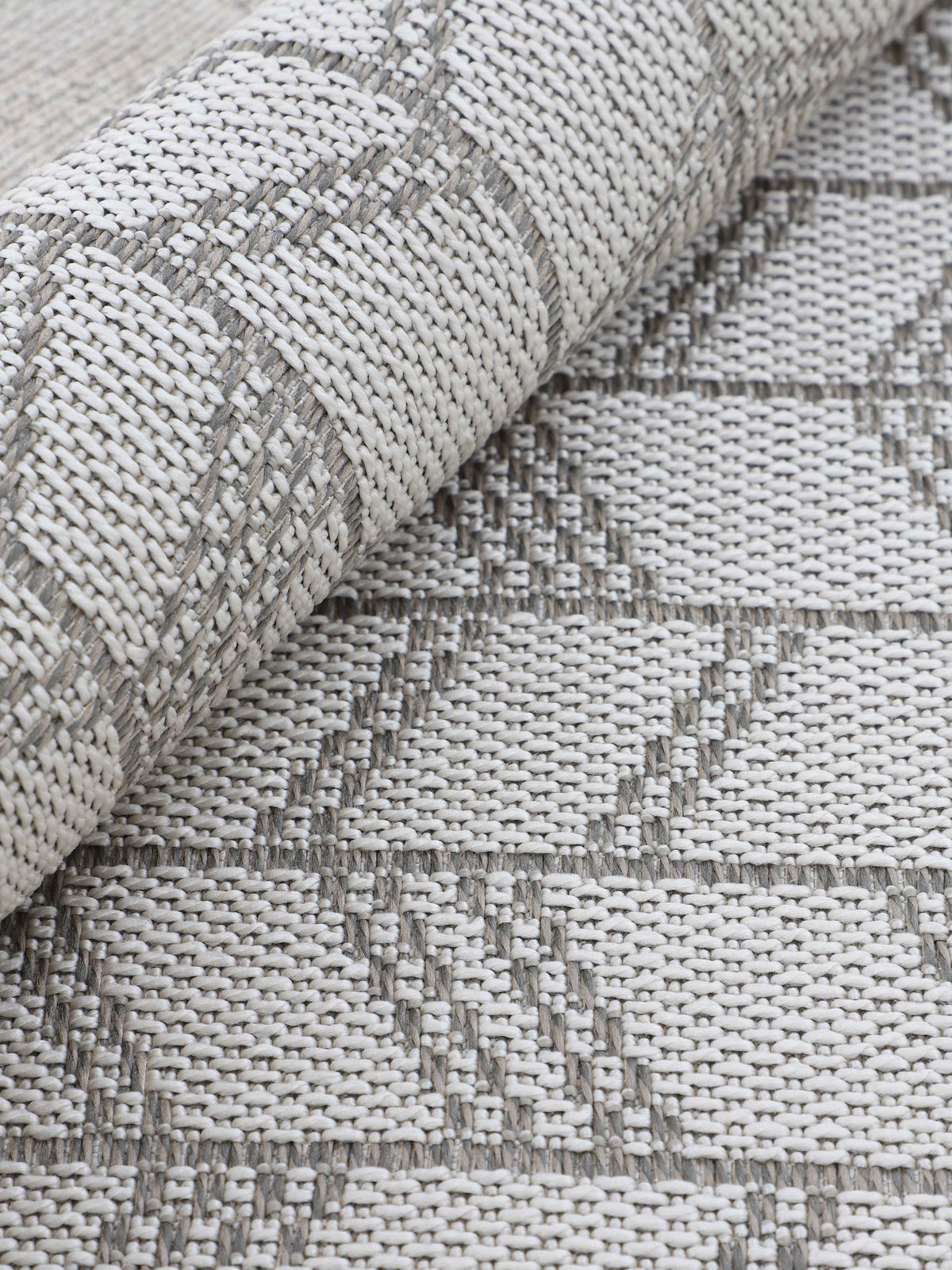In- & Outdoor Teppich Boho Rund Beige