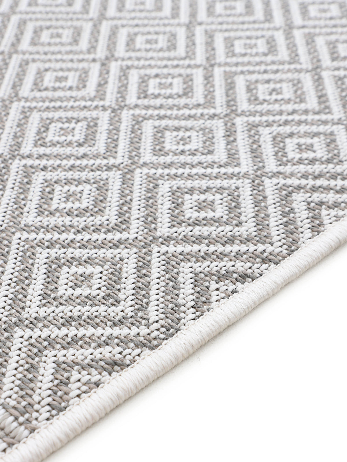 In- & Outdoor Teppich Boho Läufer Beige