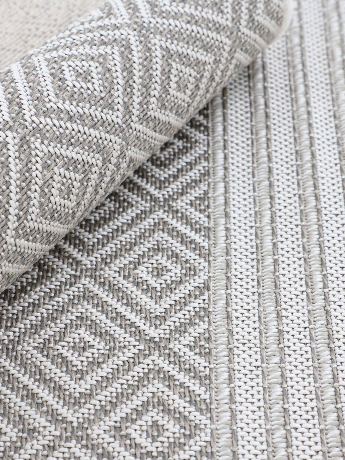 In- & Outdoor Teppich Boho Läufer Beige