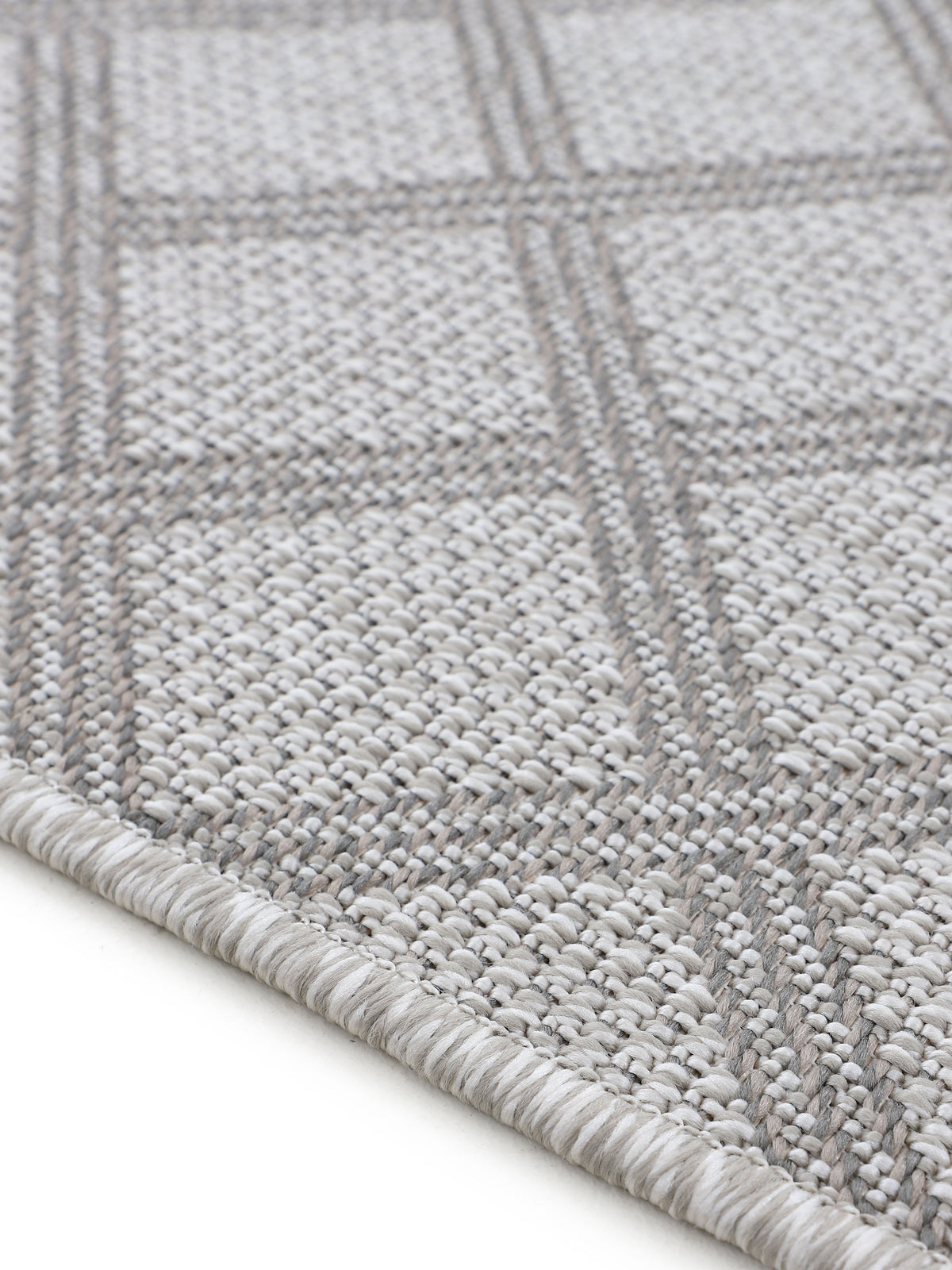In- & Outdoor Teppich Boho Rund Beige