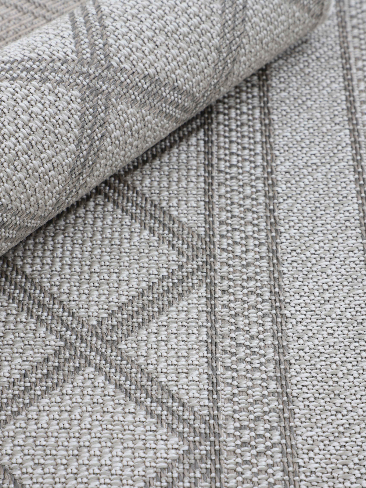 In- & Outdoor Teppich Boho Rund Beige