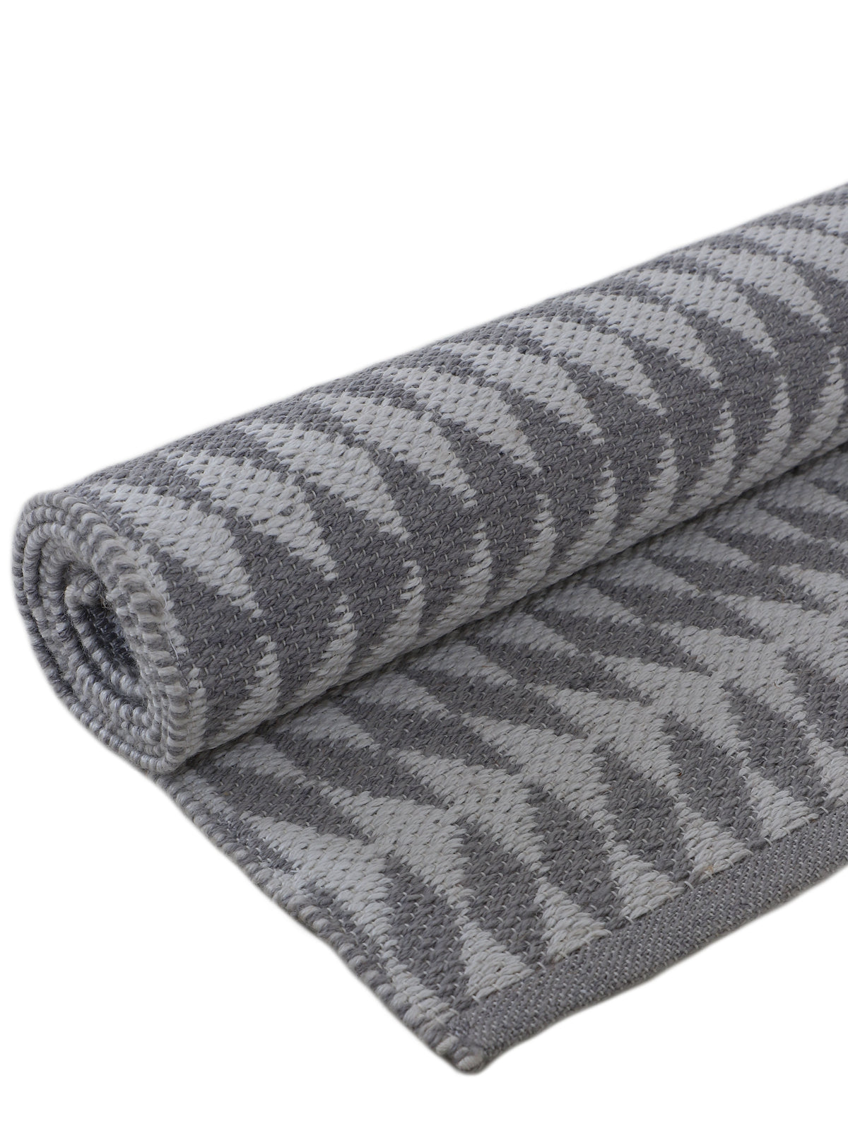 In- & Outdoor Teppich aus recyceltem Material Hellbraun/Weiß