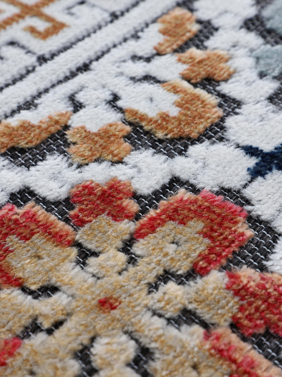 In- & Outdoor Teppich Deja Rund Dunkelblau