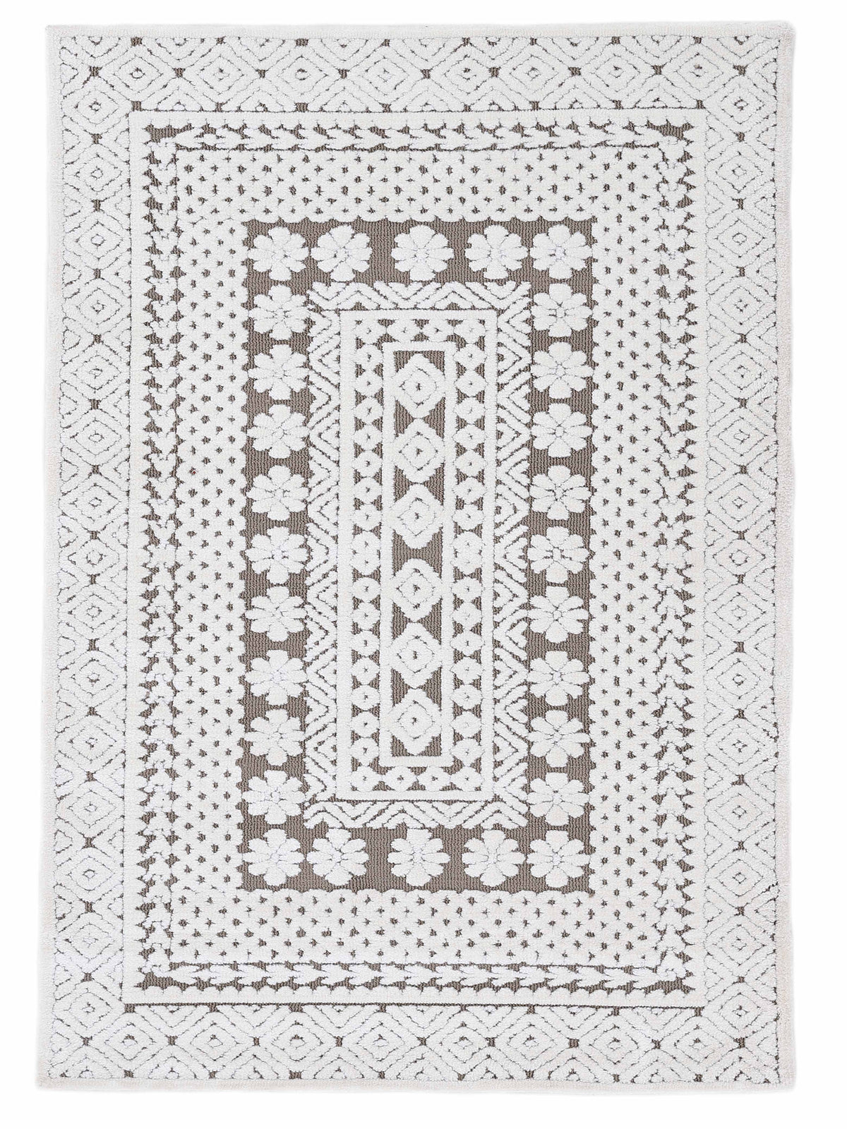 Teppich Holly Creme/Hellgrau