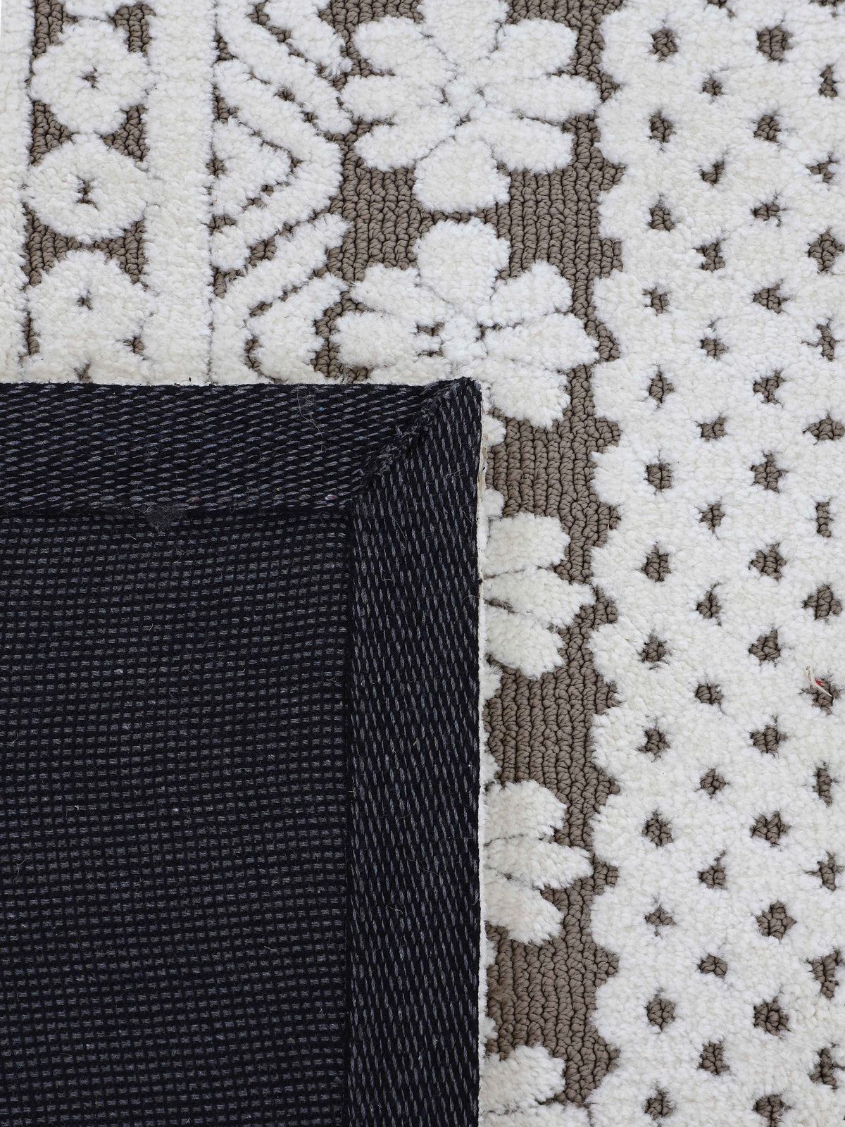 Teppich Holly Creme/Hellgrau