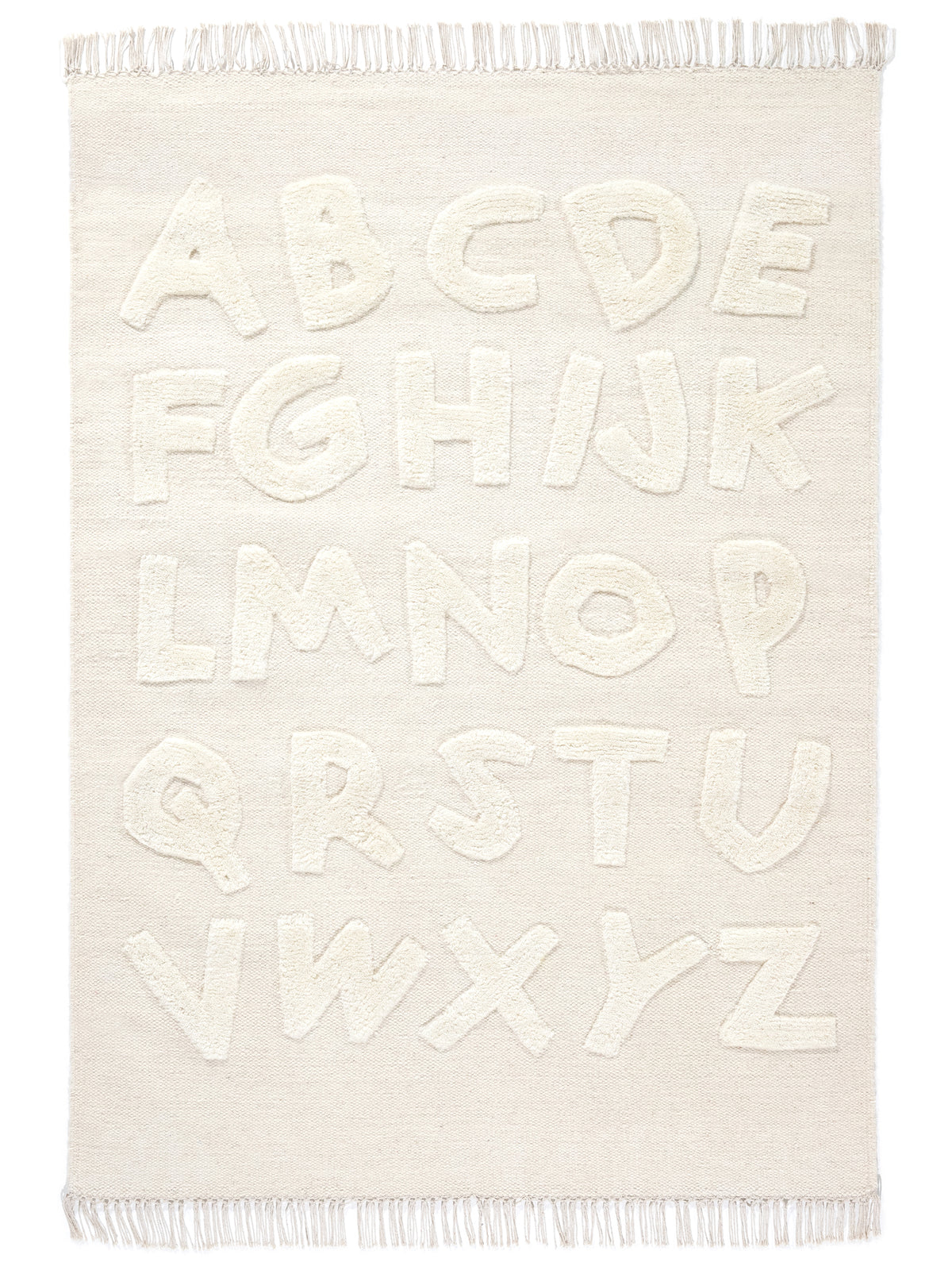 Kinderteppich ABC Creme