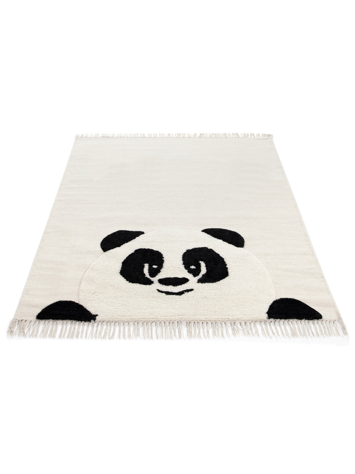 Kinderteppich Panda Creme