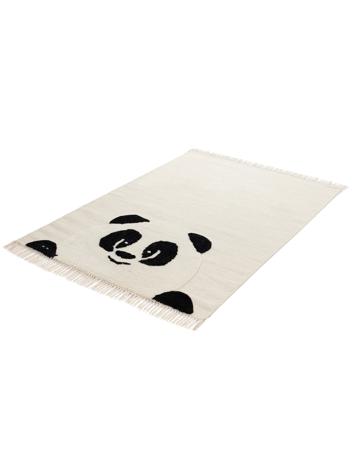 Kinderteppich Panda Creme