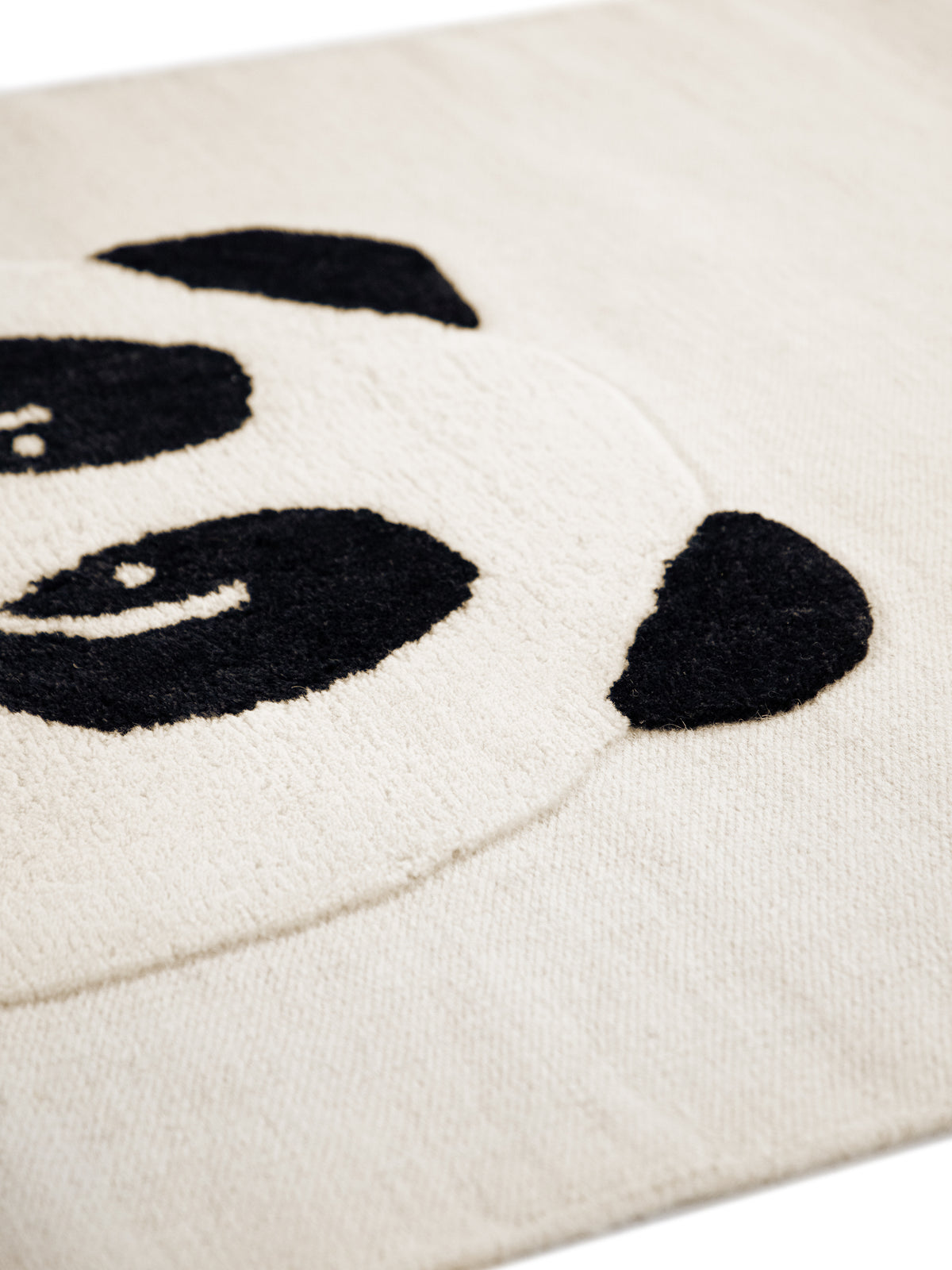 Kinderteppich Panda Creme