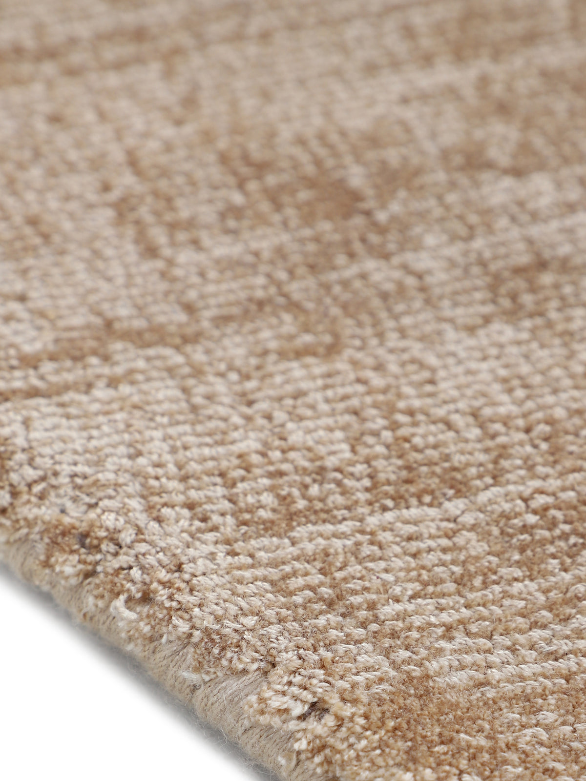 Viskoseteppich Rund Ava Beige in beige aus viskose