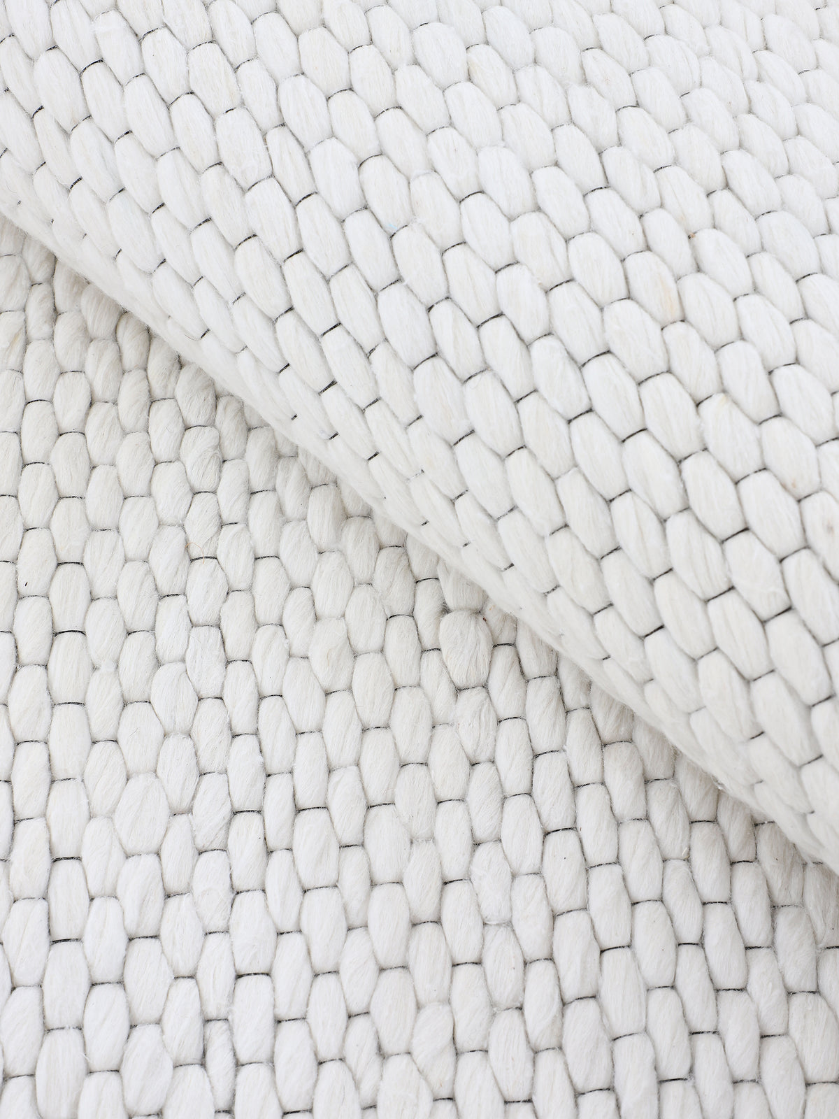 Wollteppich Sina Rund Creme in creme aus wolle