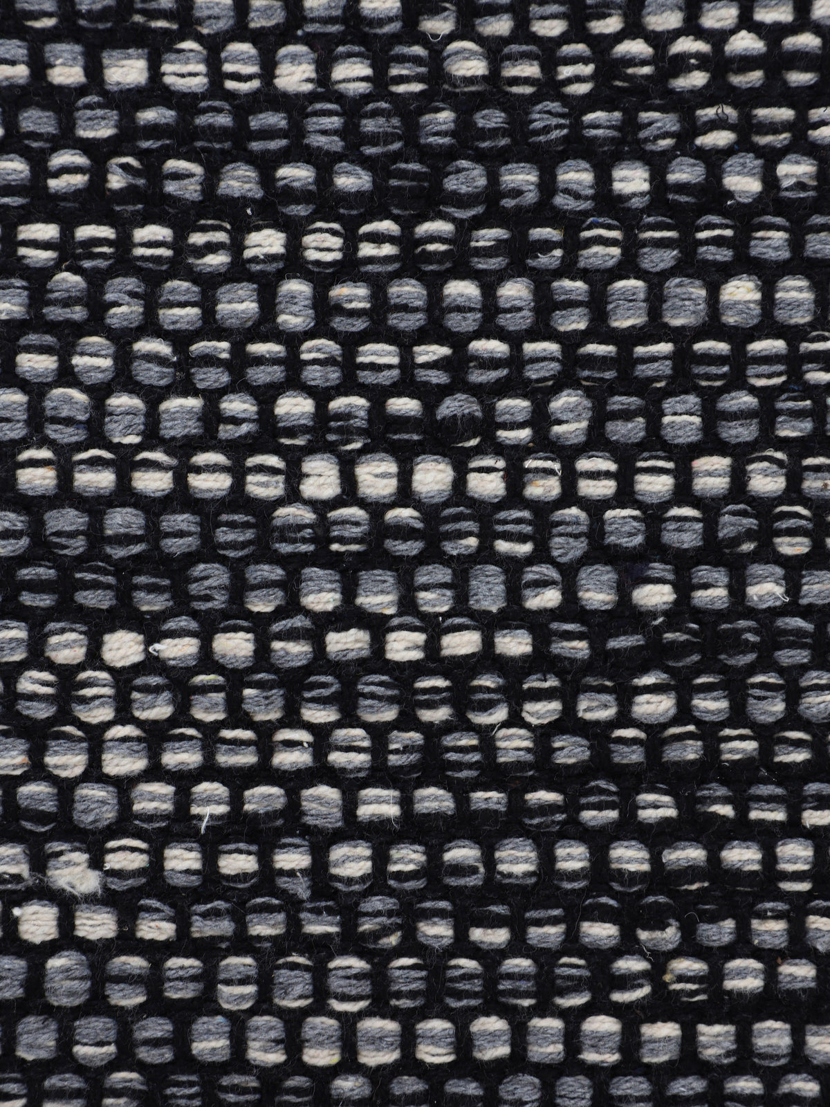 Flachgewebeteppich Kelim Mia Schwarz in schwarz aus baumwolle