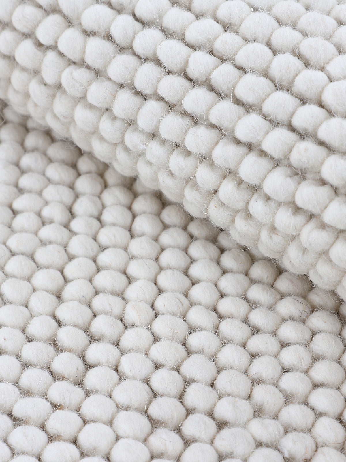 Wollteppich Calo Creme in creme aus wolle
