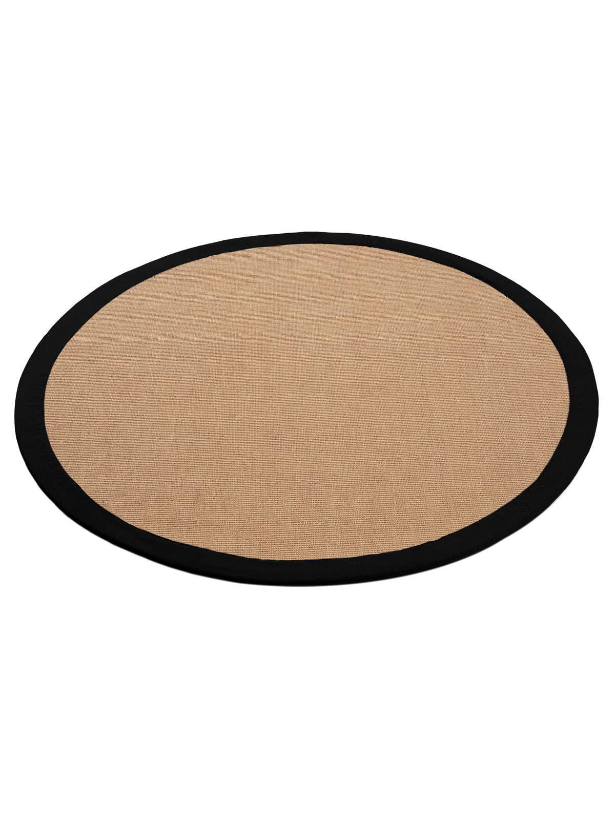 Sisalteppich Rund Schwarz aus Sisal/Jute
