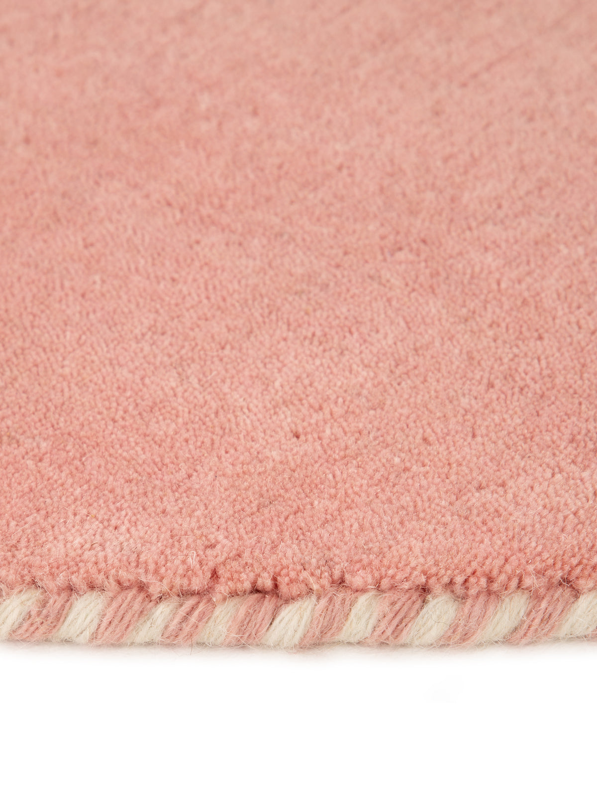 Wollteppich Gabbeh Lola Rund Rosa aus Wolle