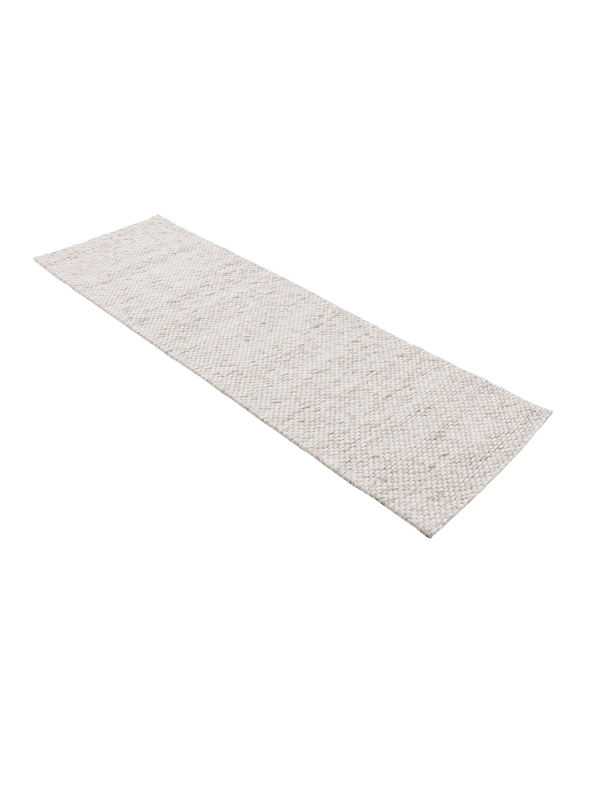 Wollteppich Sina Läufer Beige meliert in beige-meliert aus wolle