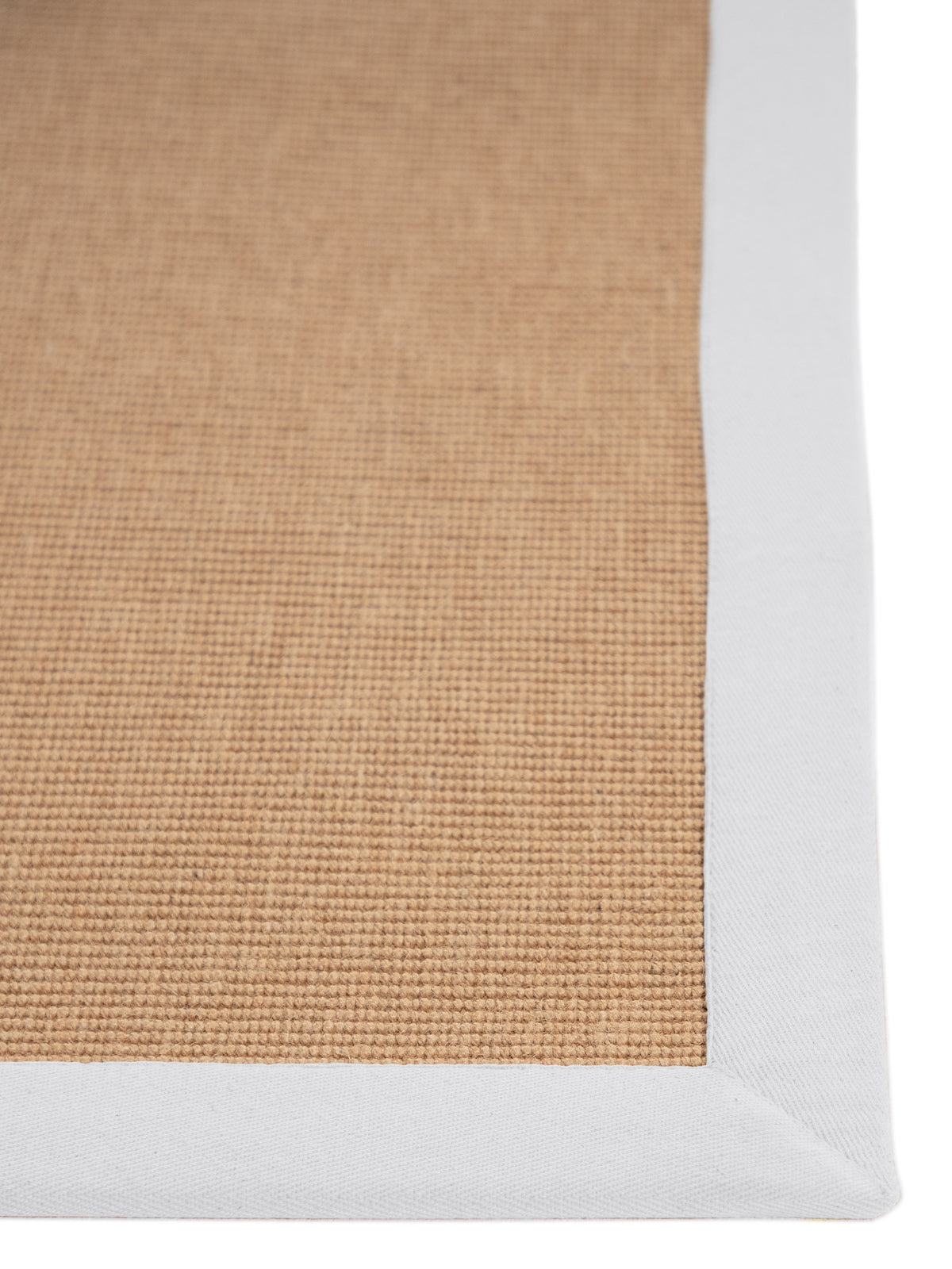 Sisalteppich Weiß in weiß aus sisal/jute