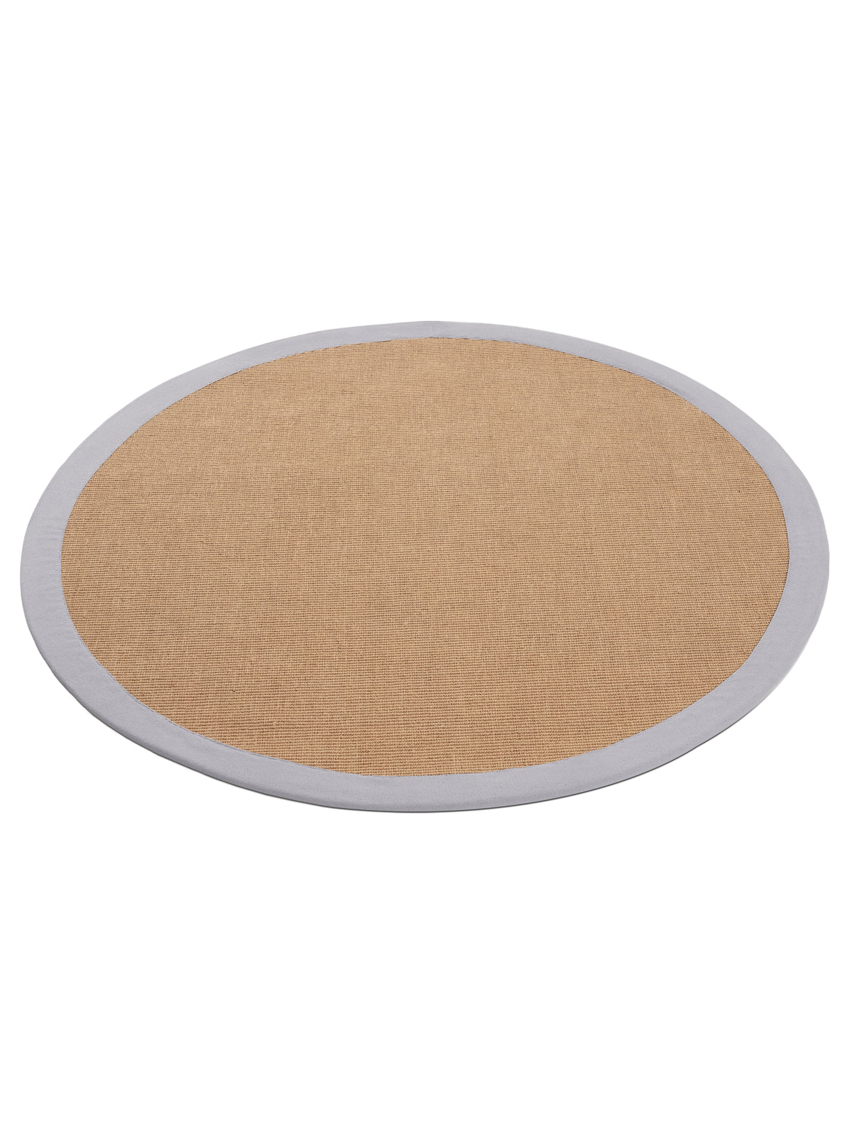 Sisalteppich Rund Hellgrau aus Sisal/Jute