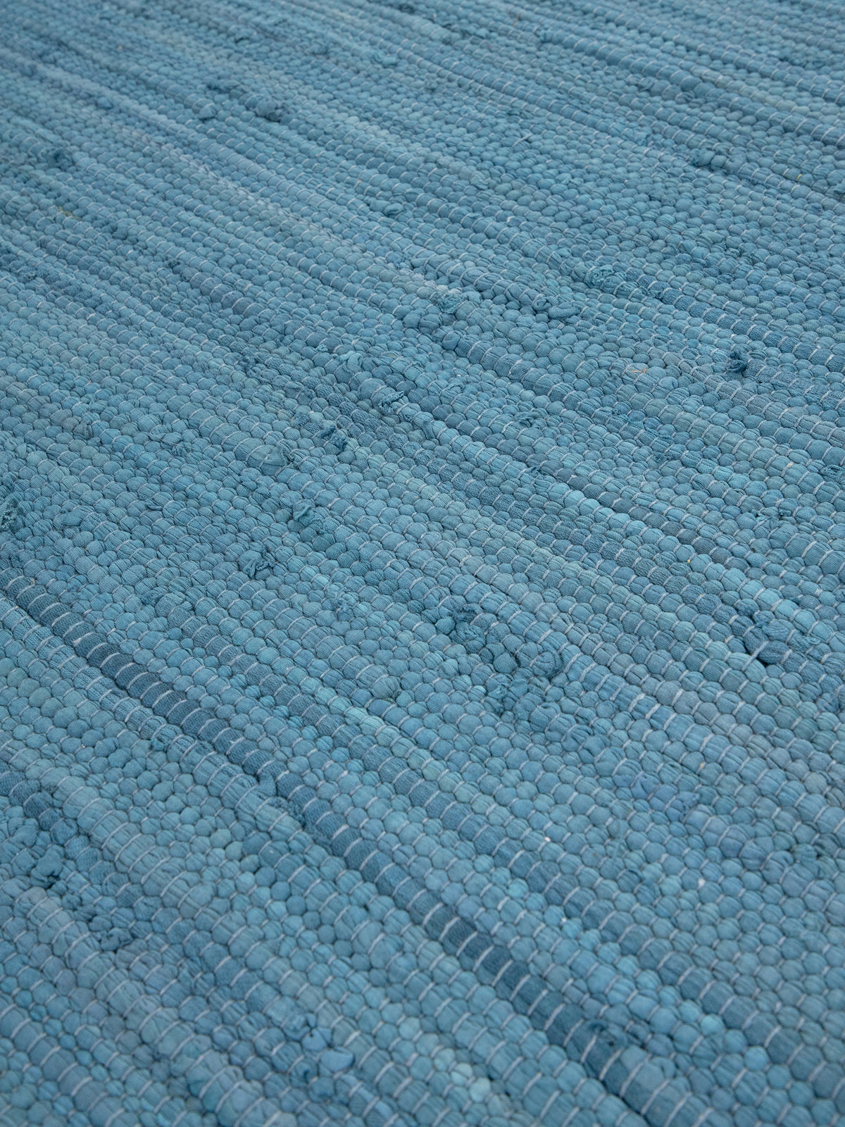 Kelim Chindi Uni Rund in blau