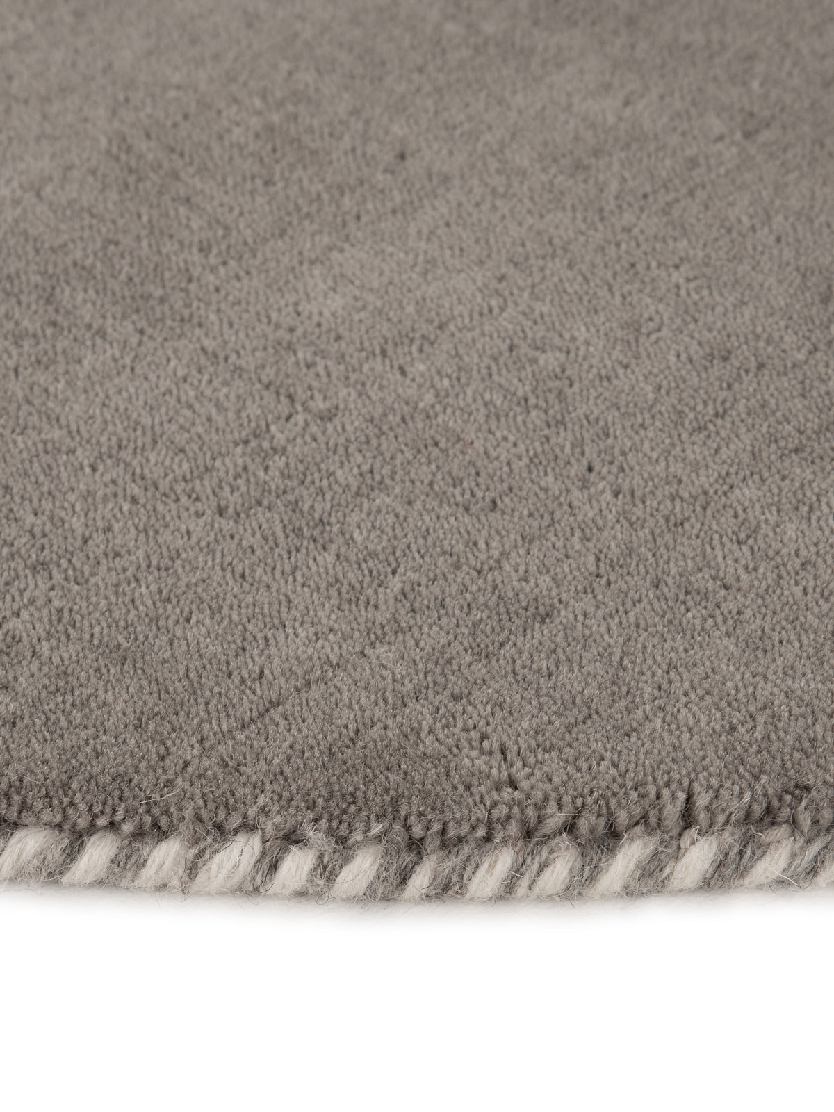 Wollteppich Gabbeh Lola Rund Grau aus Wolle