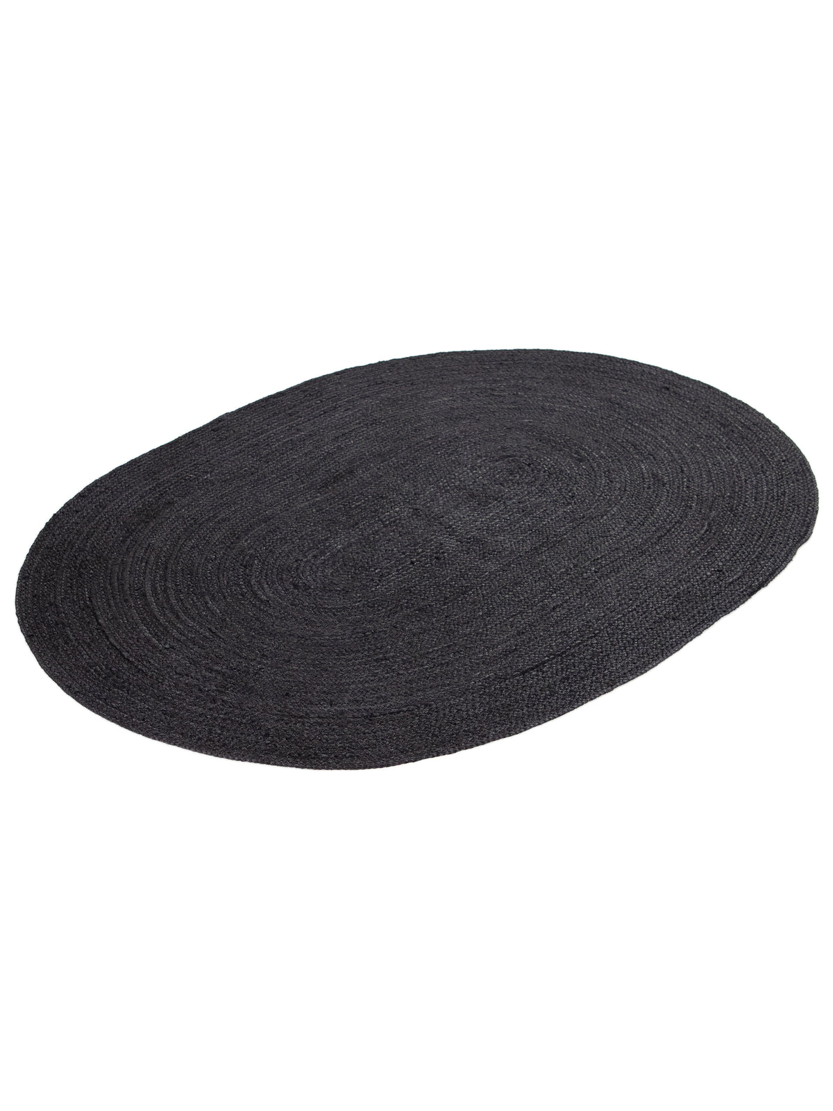 Juteteppich Nele Oval Anthrazit in anthrazit aus sisal/jute