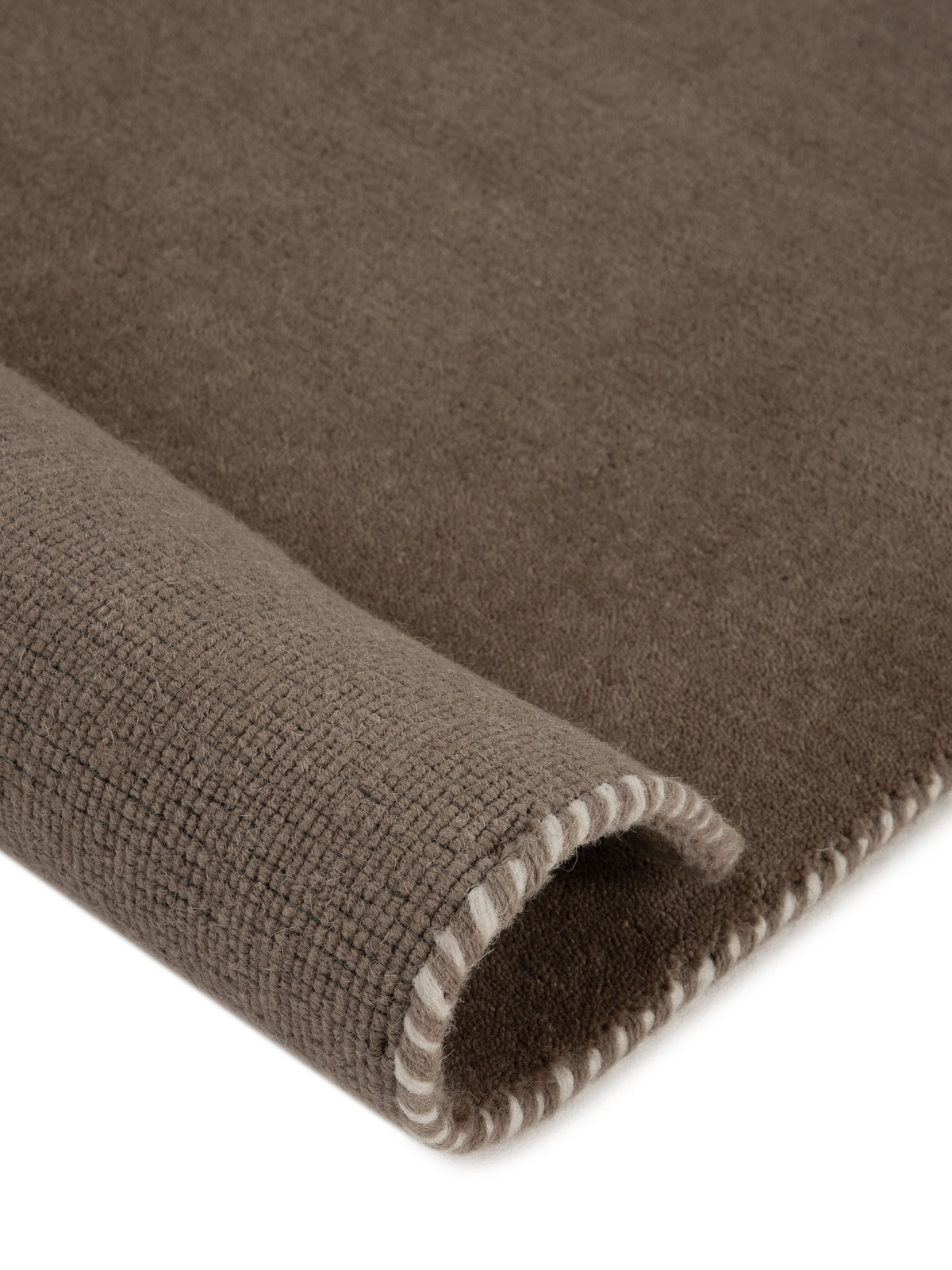 Wollteppich Gabbeh Lola Läufer Taupe aus Wolle