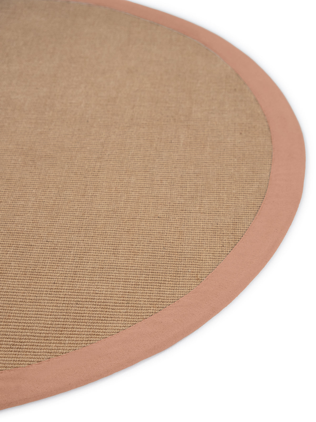Sisalteppich Rund Pfirsich aus Sisal/Jute