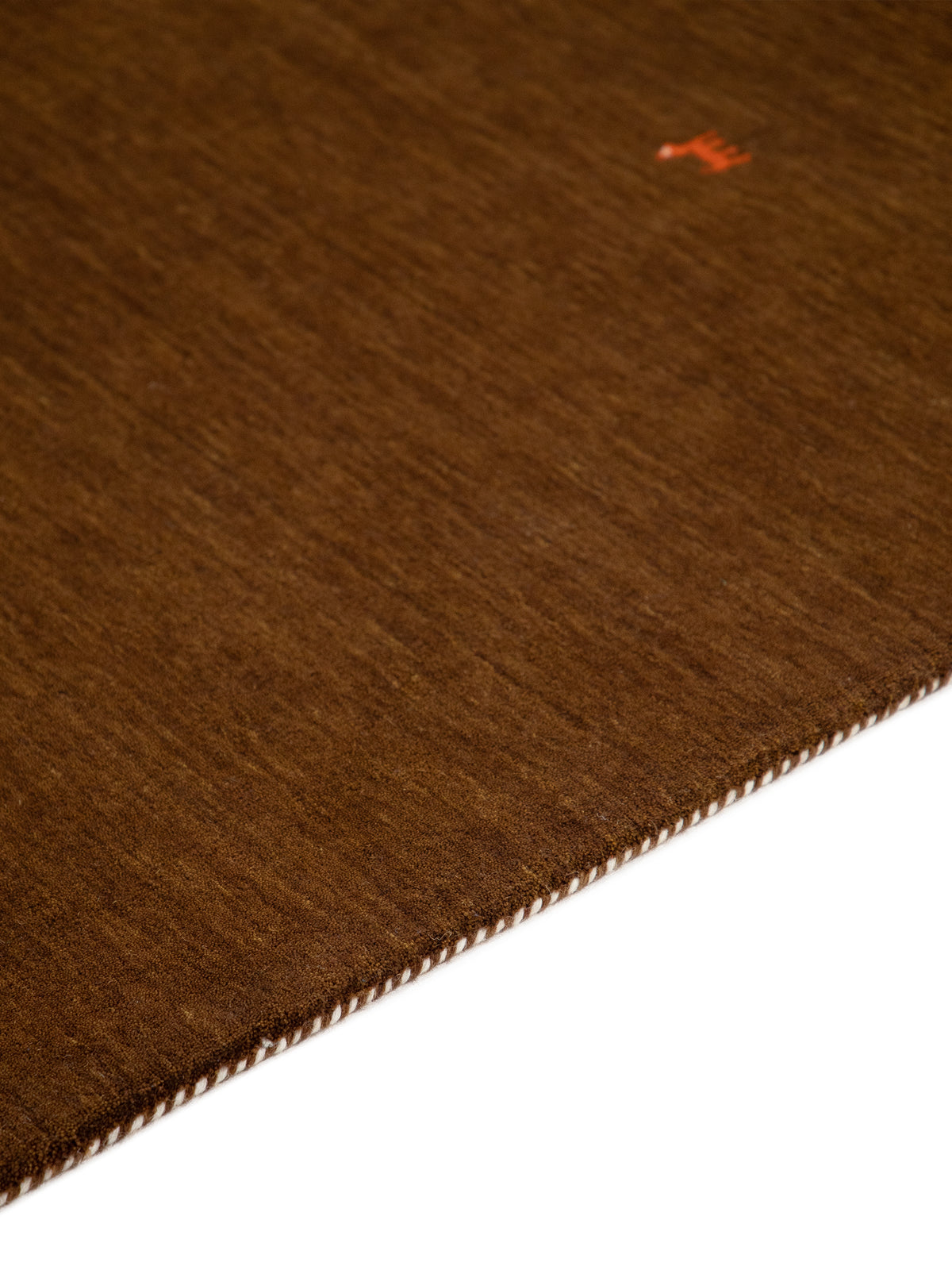 Wollteppich Gabbeh Uni Quadratisch Braun in braun aus wolle