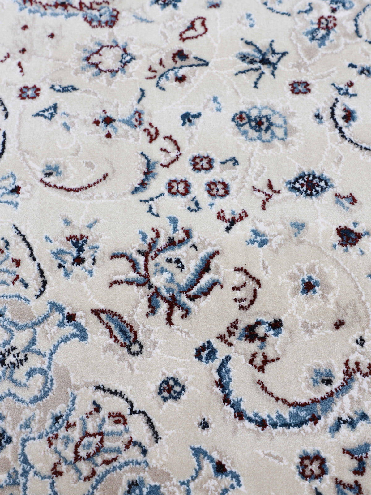 Teppich Nain Diane Rund Creme in creme aus kunstfaser