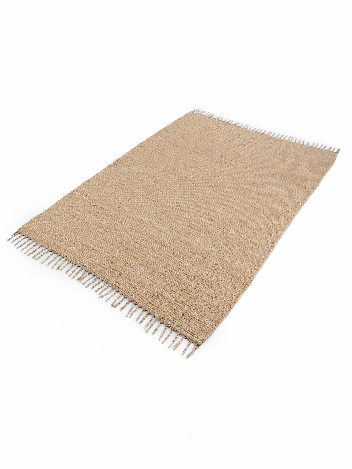 Kelim Chindi Uni Beige in beige aus baumwolle