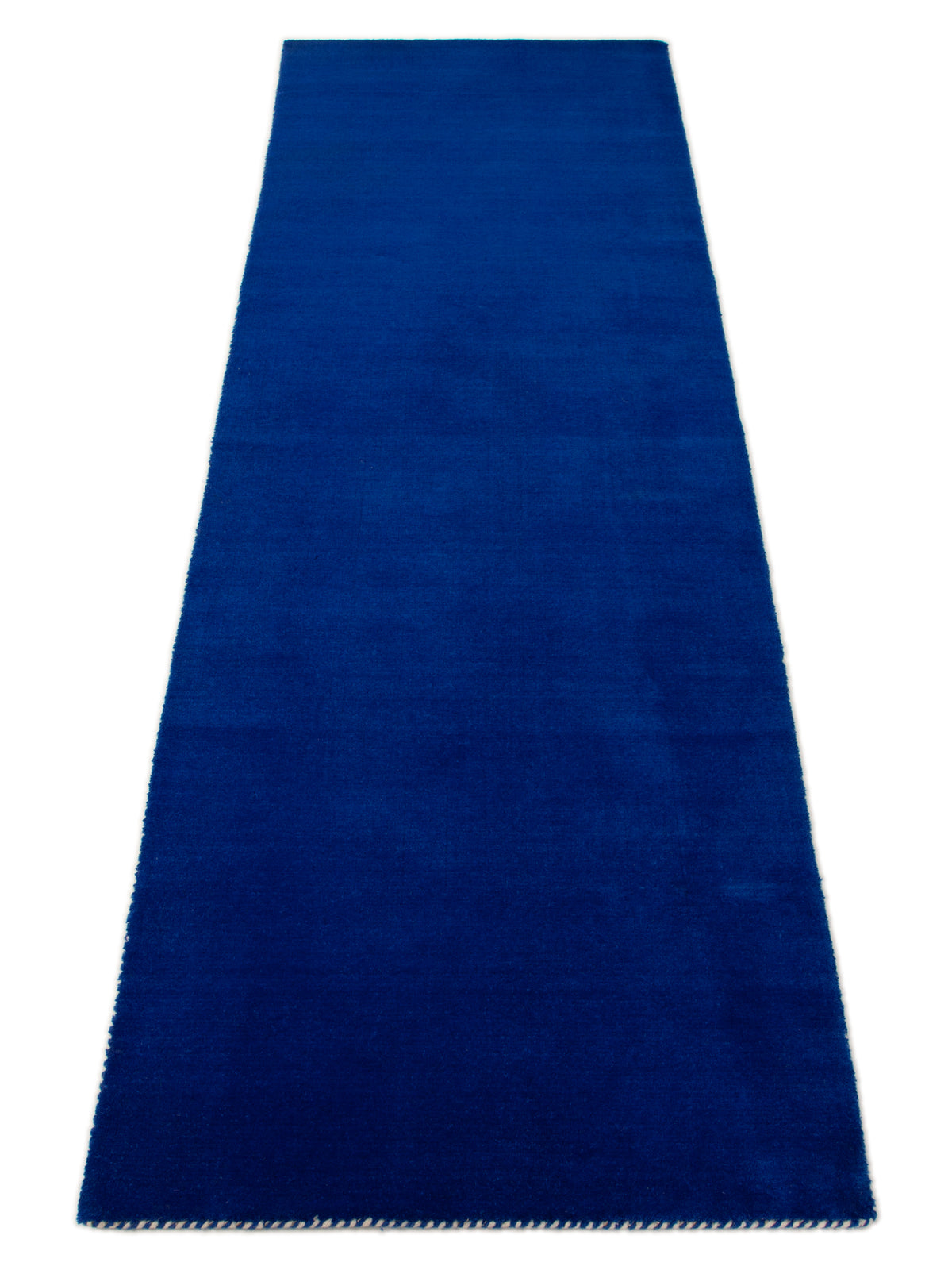 Wollteppich Gabbeh Lola Läufer Blau aus Wolle