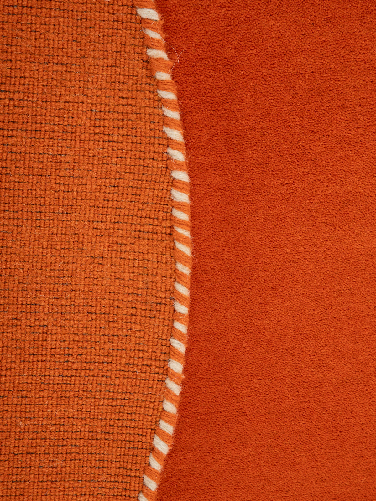 Wollteppich Gabbeh Lola Rund Orange aus Wolle