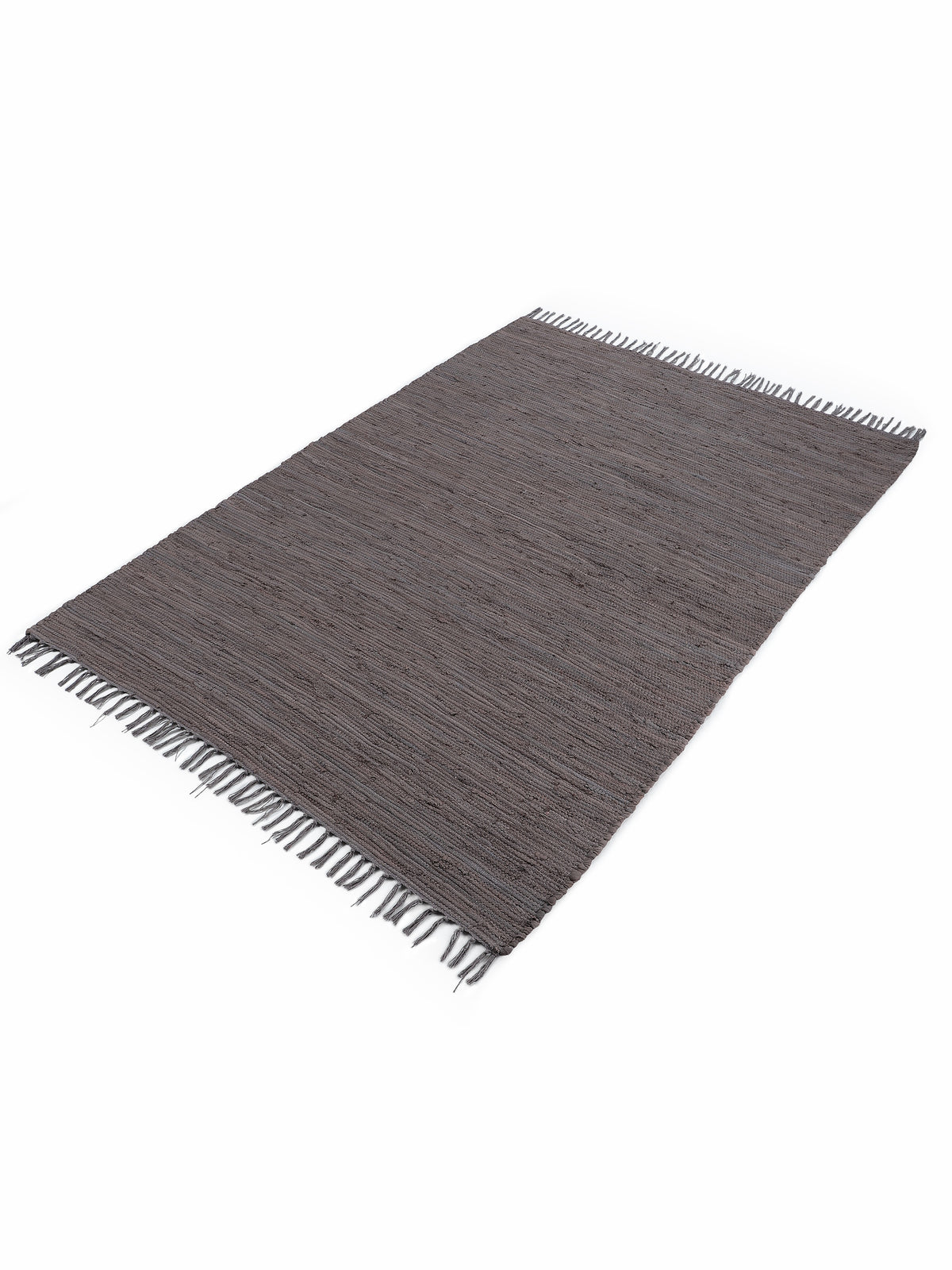 Kelim Chindi Uni Mauve in mauve aus baumwolle