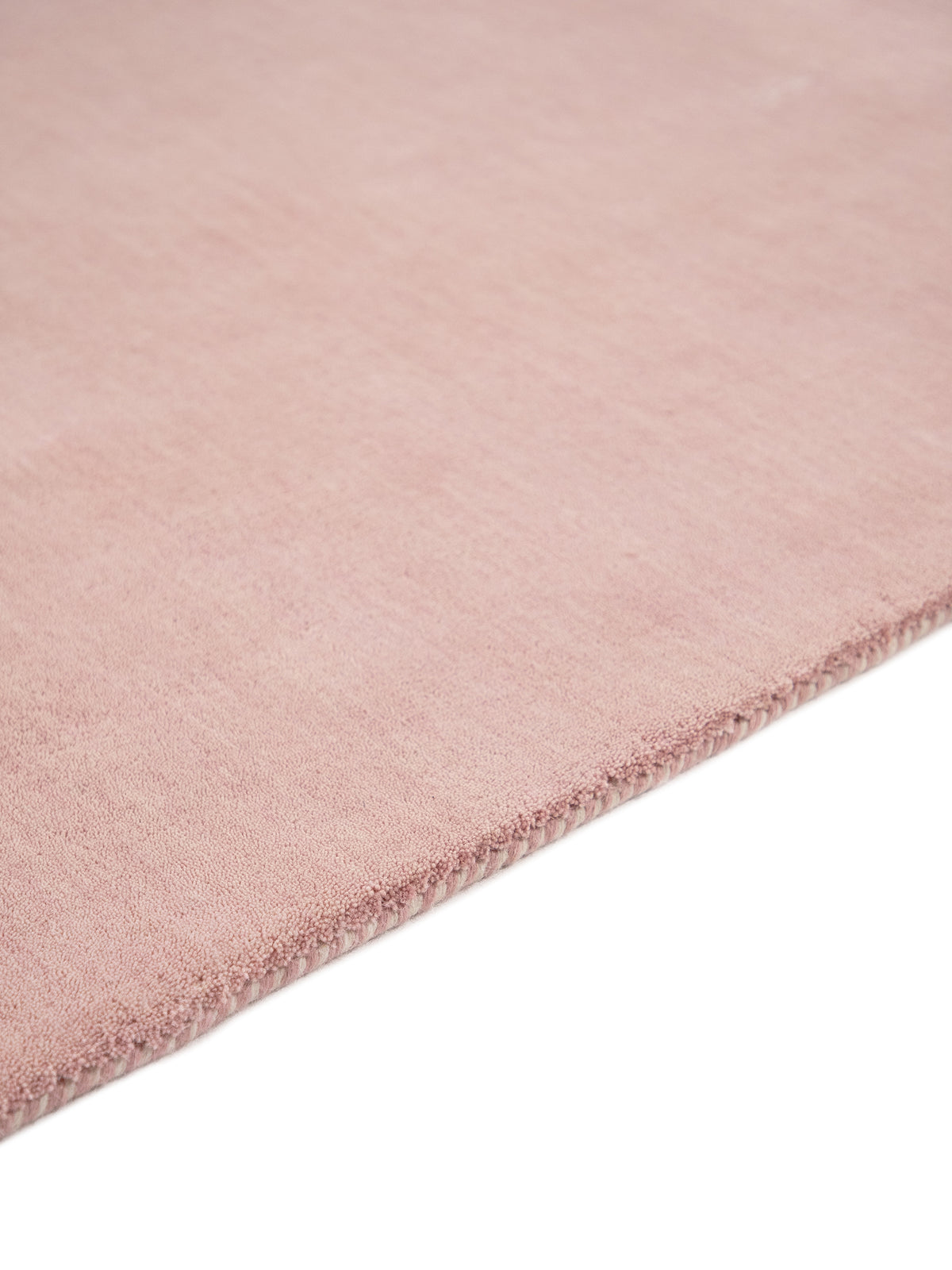 Wollteppich Gabbeh Uni Rosa in rosa aus wolle