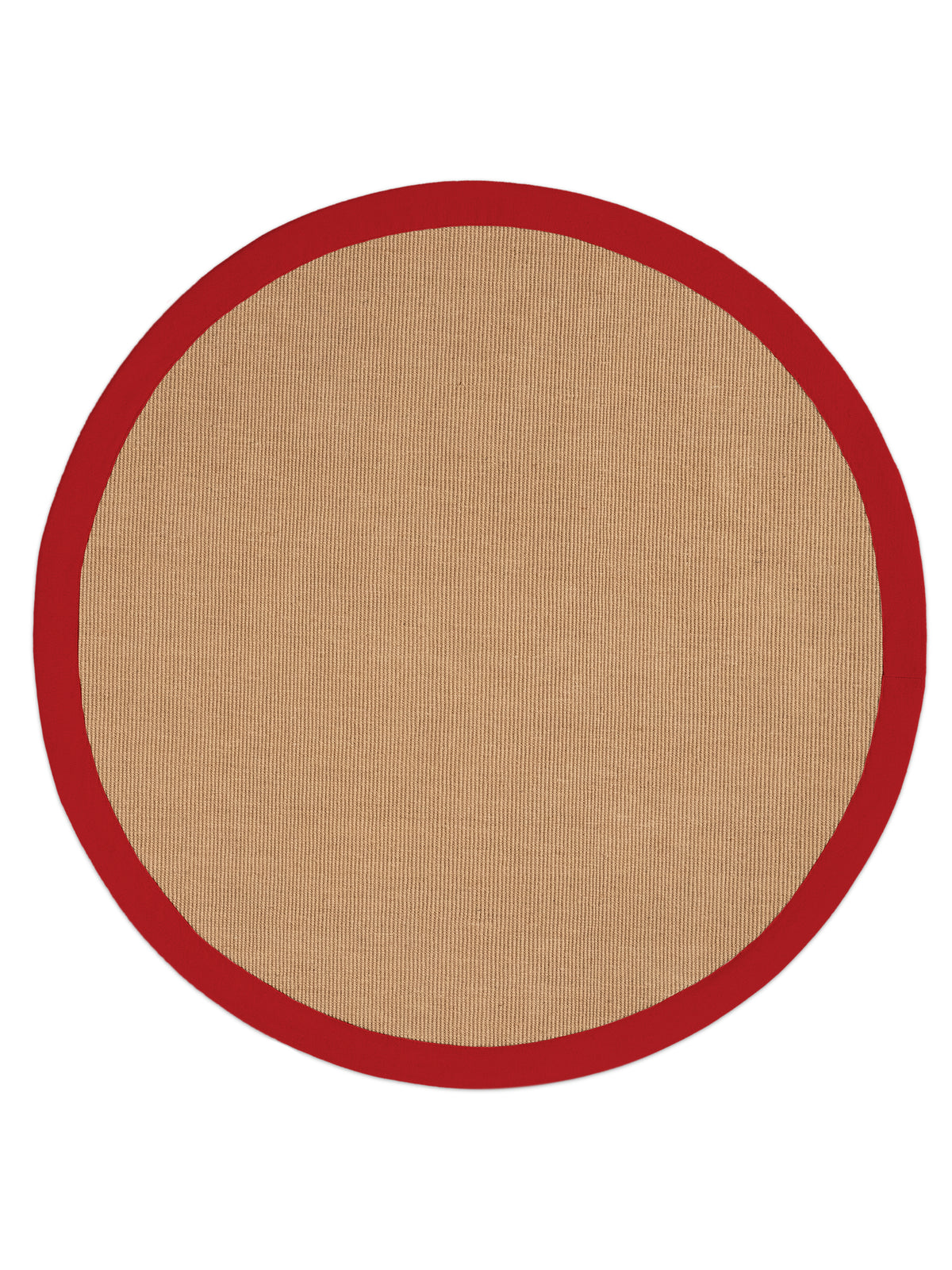 Sisalteppich Rund Rot aus Sisal/Jute