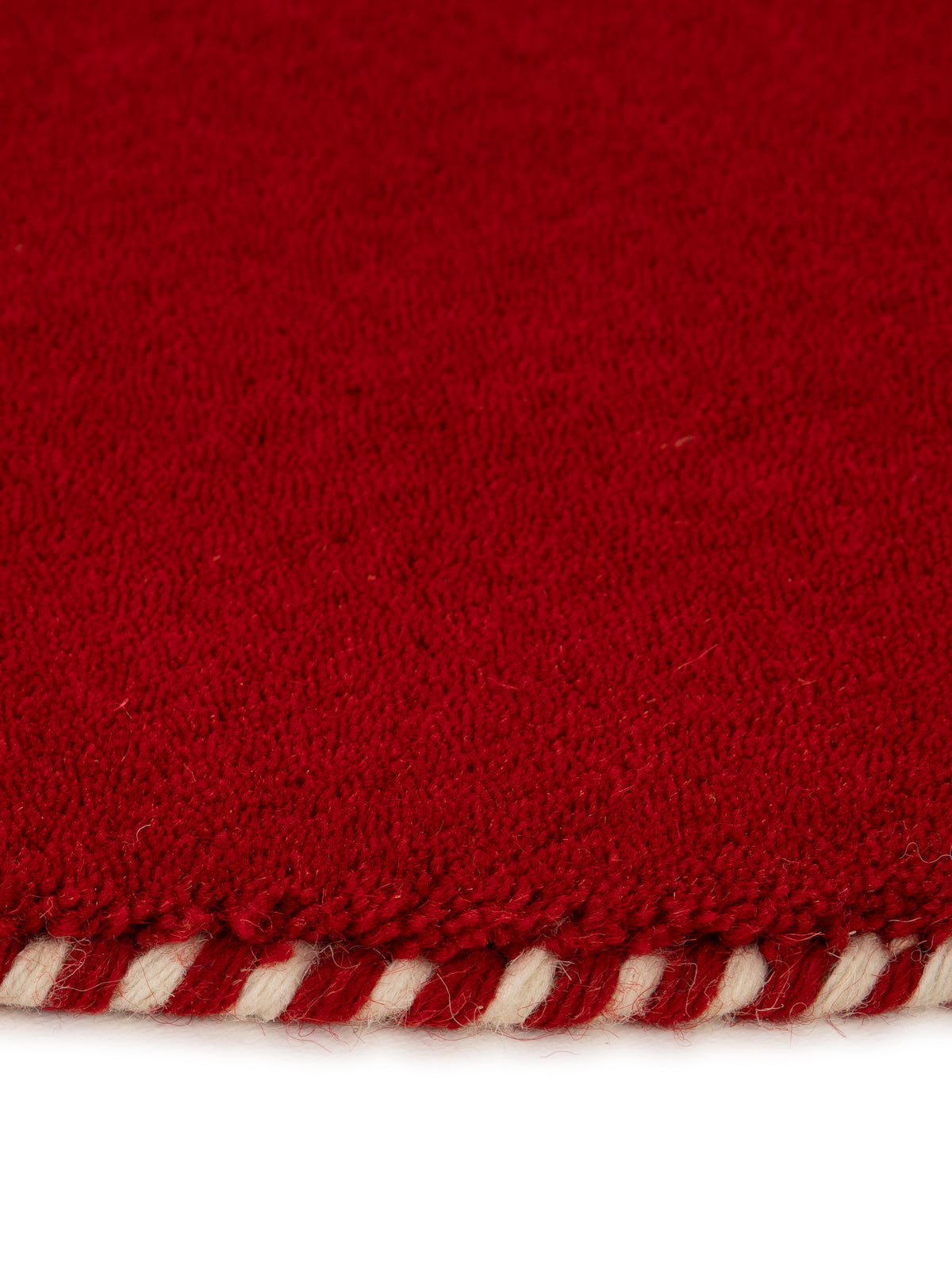 Wollteppich Gabbeh Lola Rund Rot aus Wolle