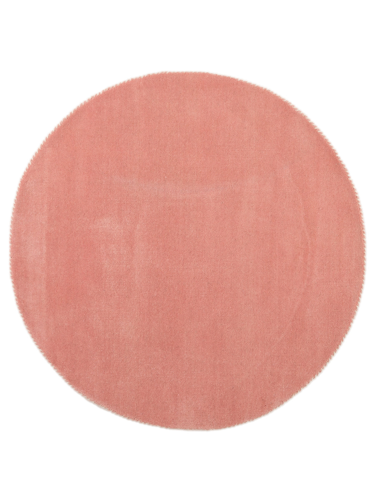 Wollteppich Gabbeh Lola Rund Rosa aus Wolle