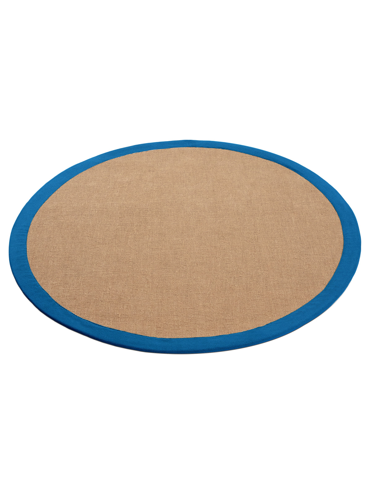 Sisalteppich Rund Blau aus Sisal/Jute