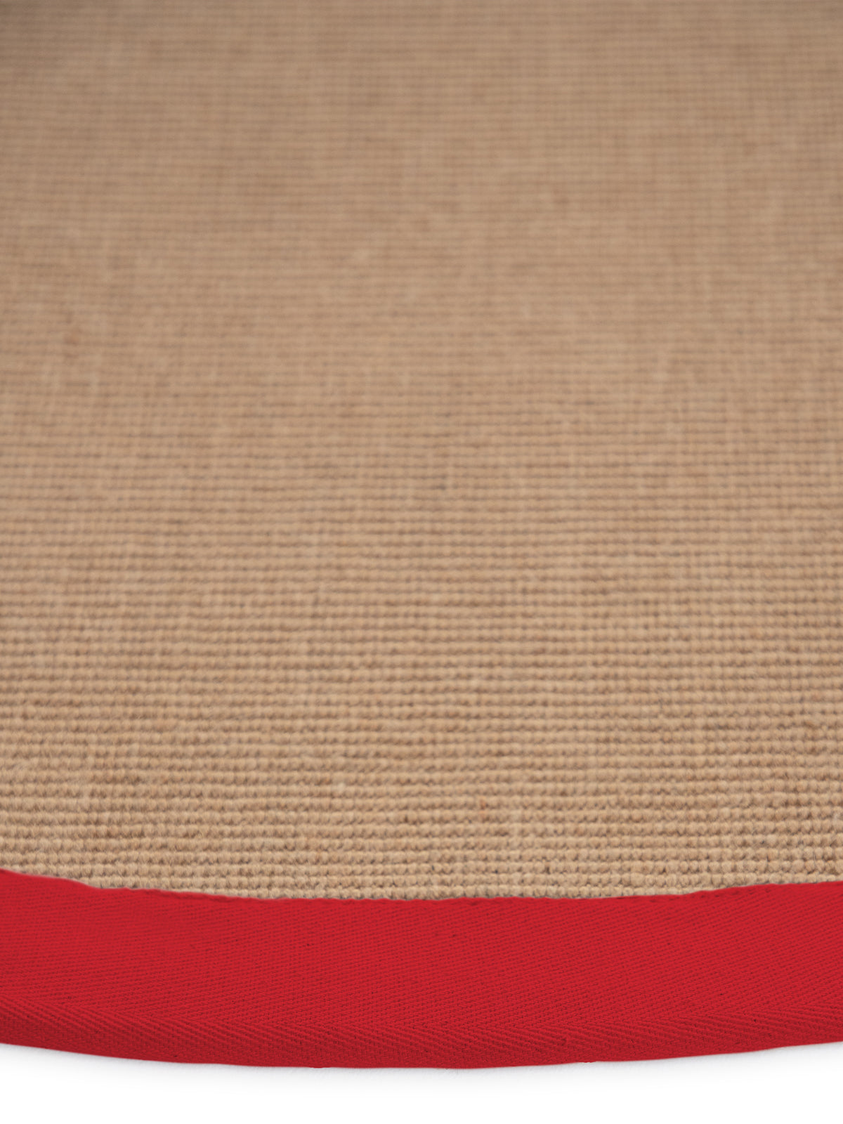 Sisalteppich Rund Rot aus Sisal/Jute