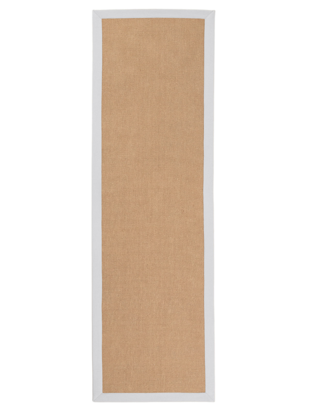 Sisalteppich Läufer Weiß in weiß aus sisal/jute